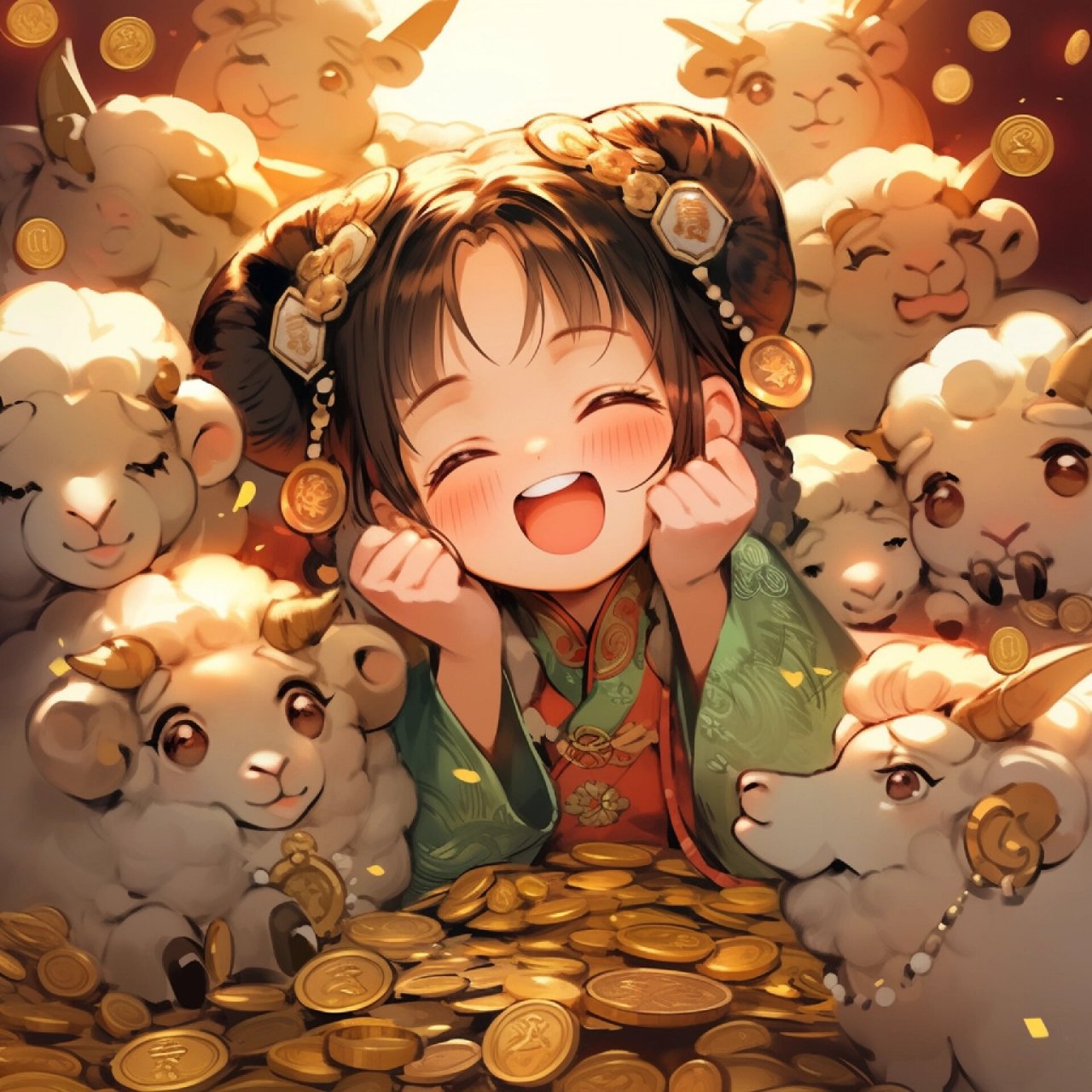 招财头像‖十二生肖-暴富女孩(2)