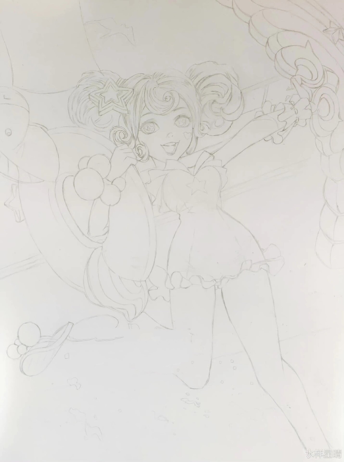 彩铅手绘王者荣耀-小乔