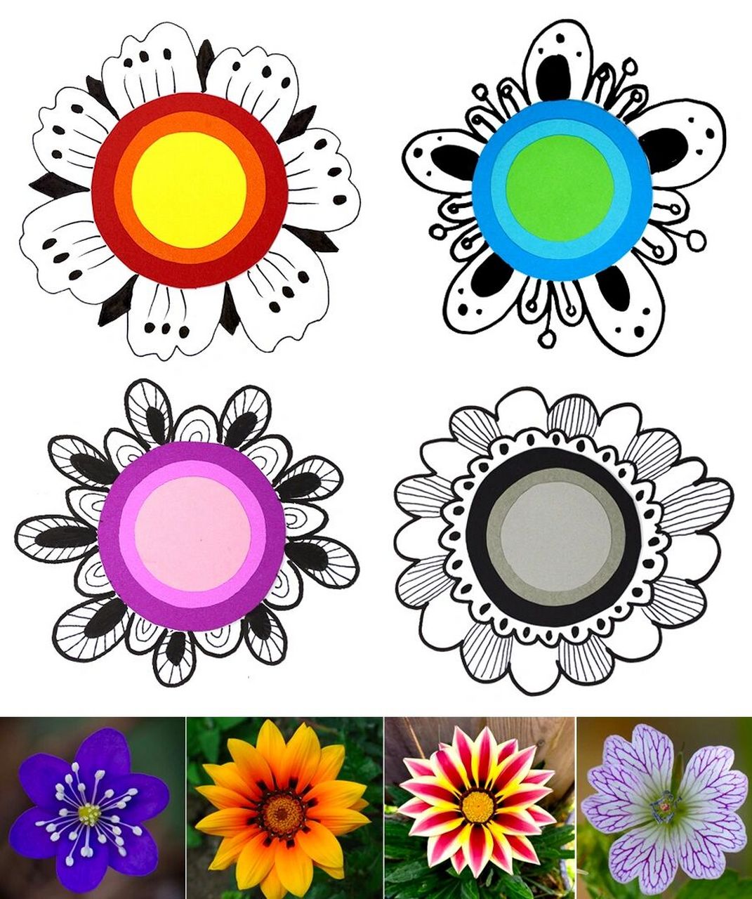 儿童画教程|花儿朵朵开 【教学重难点】 98 ①欣赏花朵的颜色,感受