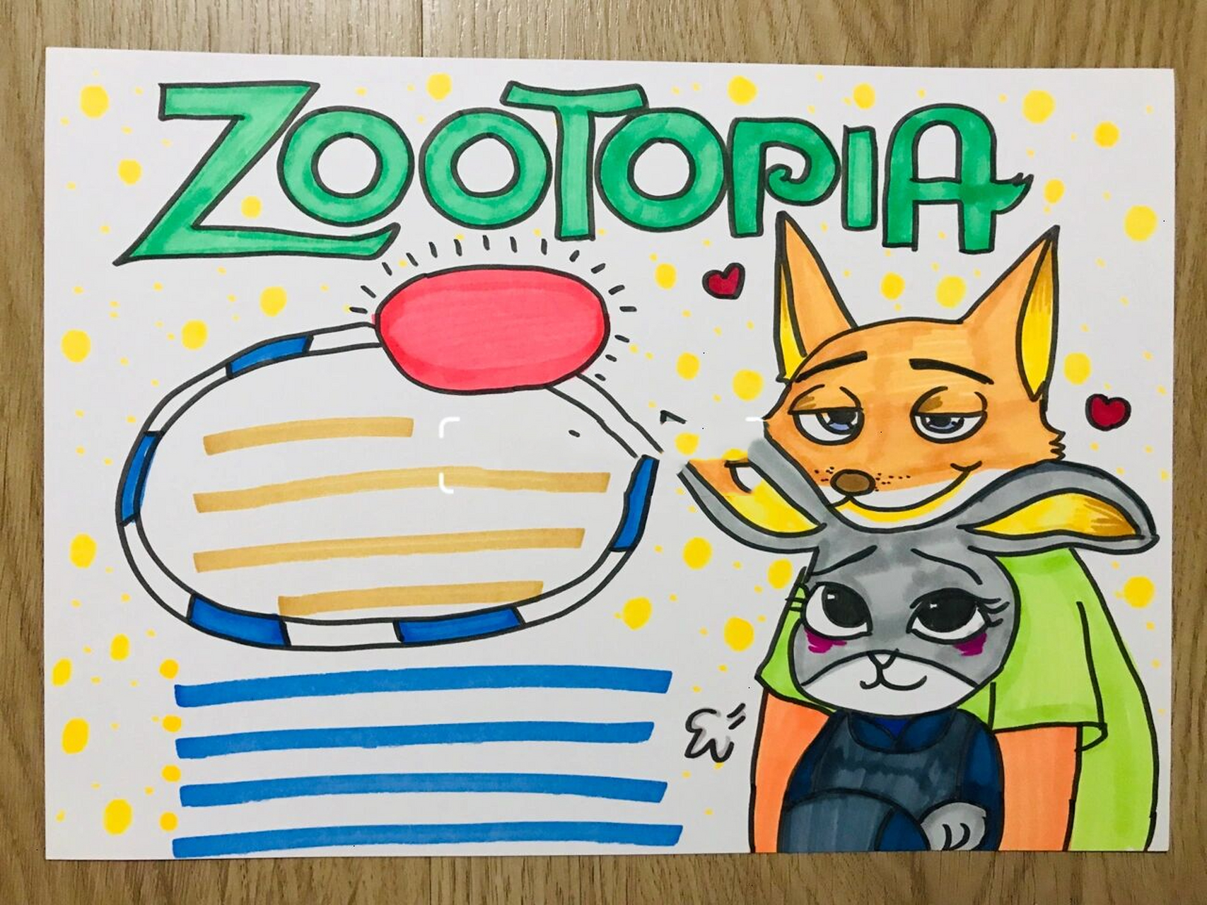 【手抄报】疯狂动物城英语海报 英语手抄报