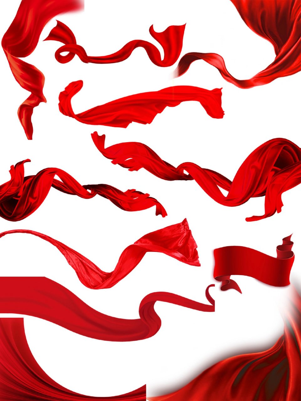 红丝带免扣素材96 哈喽宝子们,今天给大家分享的是红色丝带免扣素材