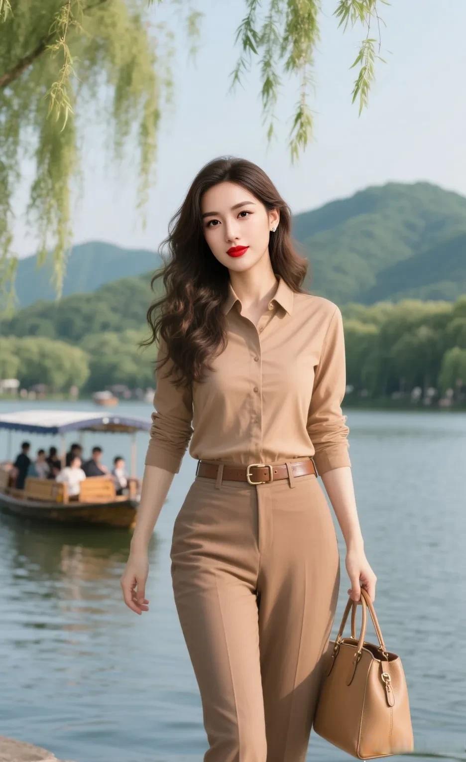 她们的穿着大方得体,举手投足间尽显优雅,让人忍不住心生好感