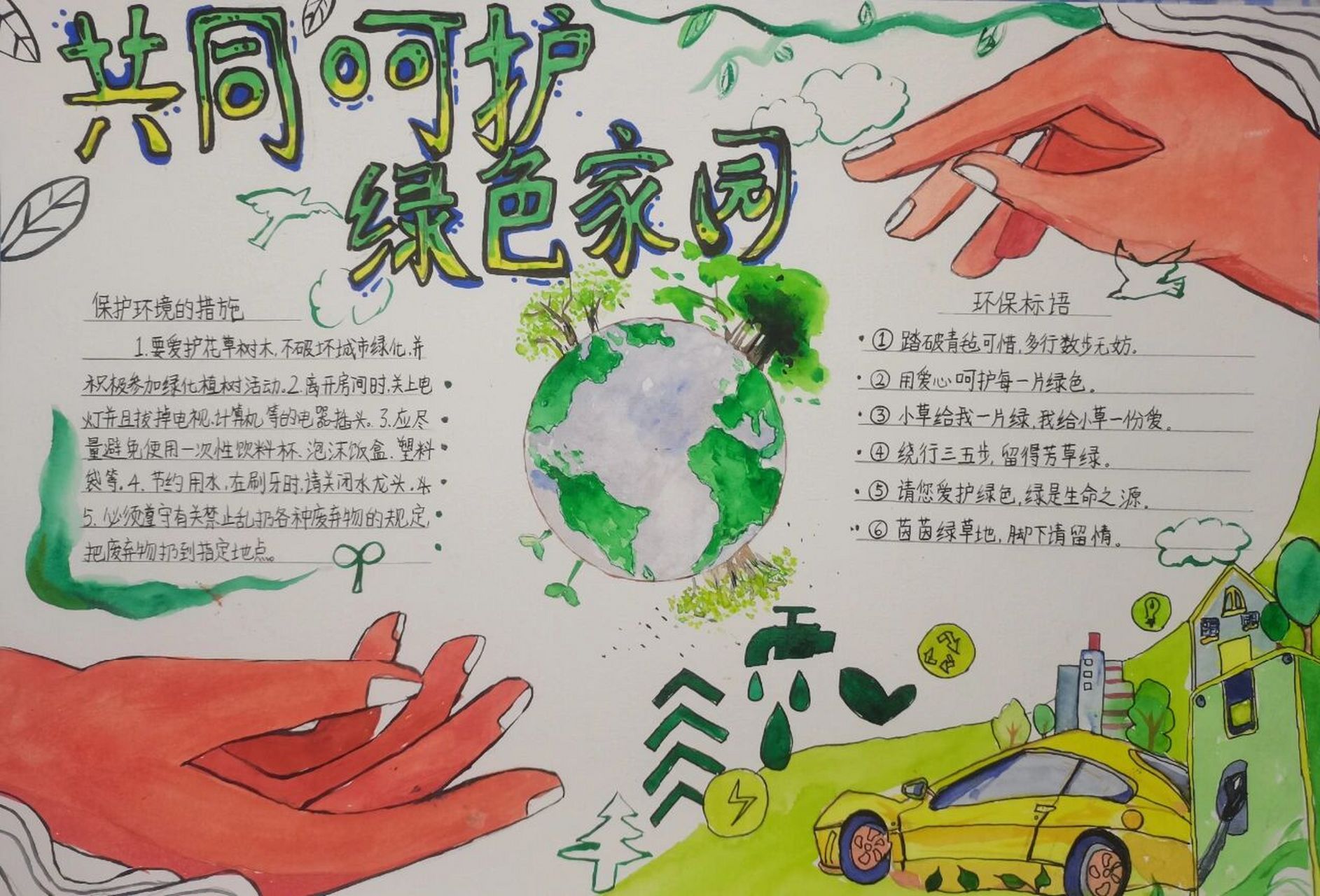 绿色环保手抄报素材来了!     参加的环保手抄报比赛,来wk一下.