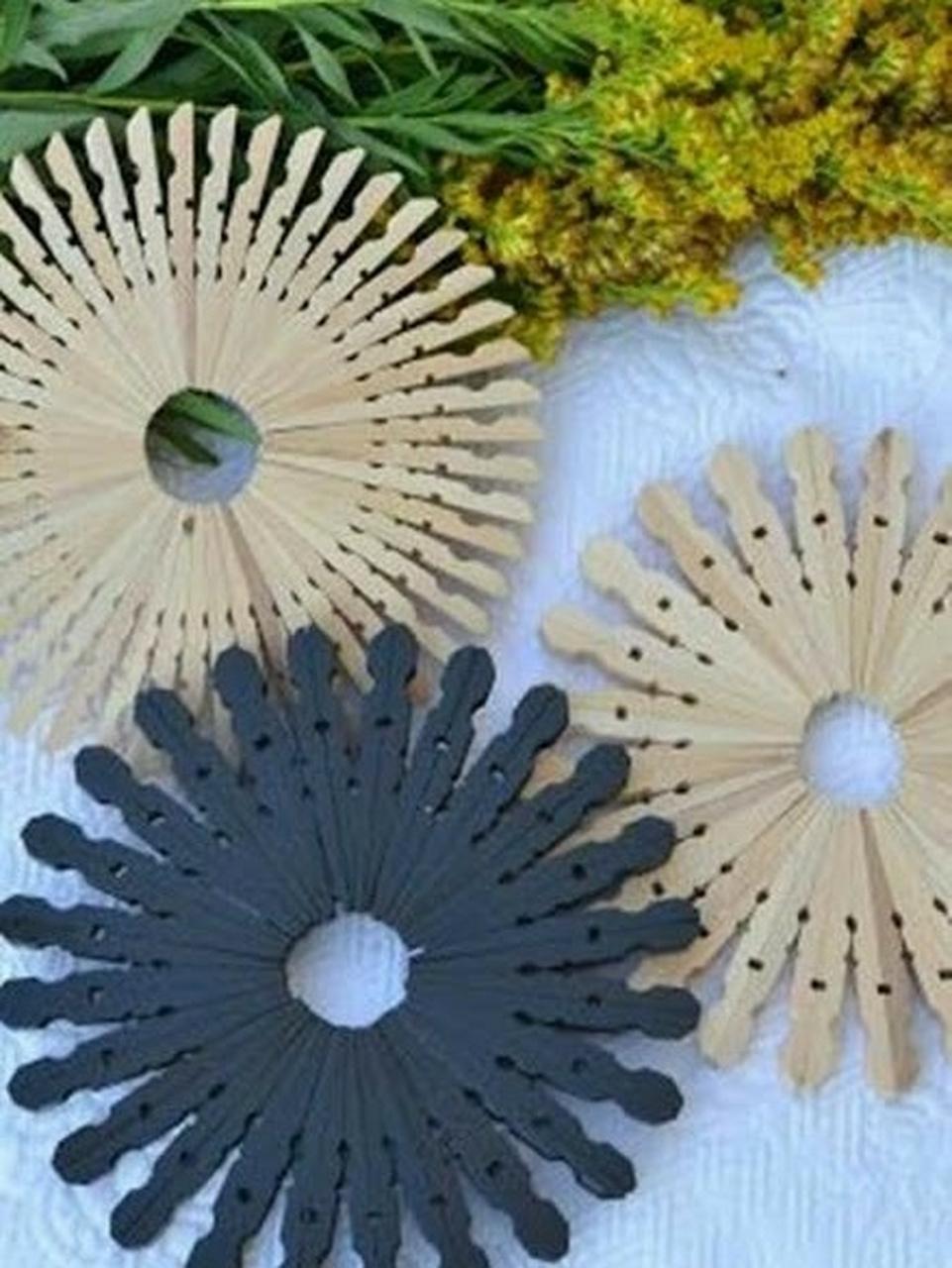 晾衣服的木夹子,做成杯垫也很漂亮 #diy手工制作