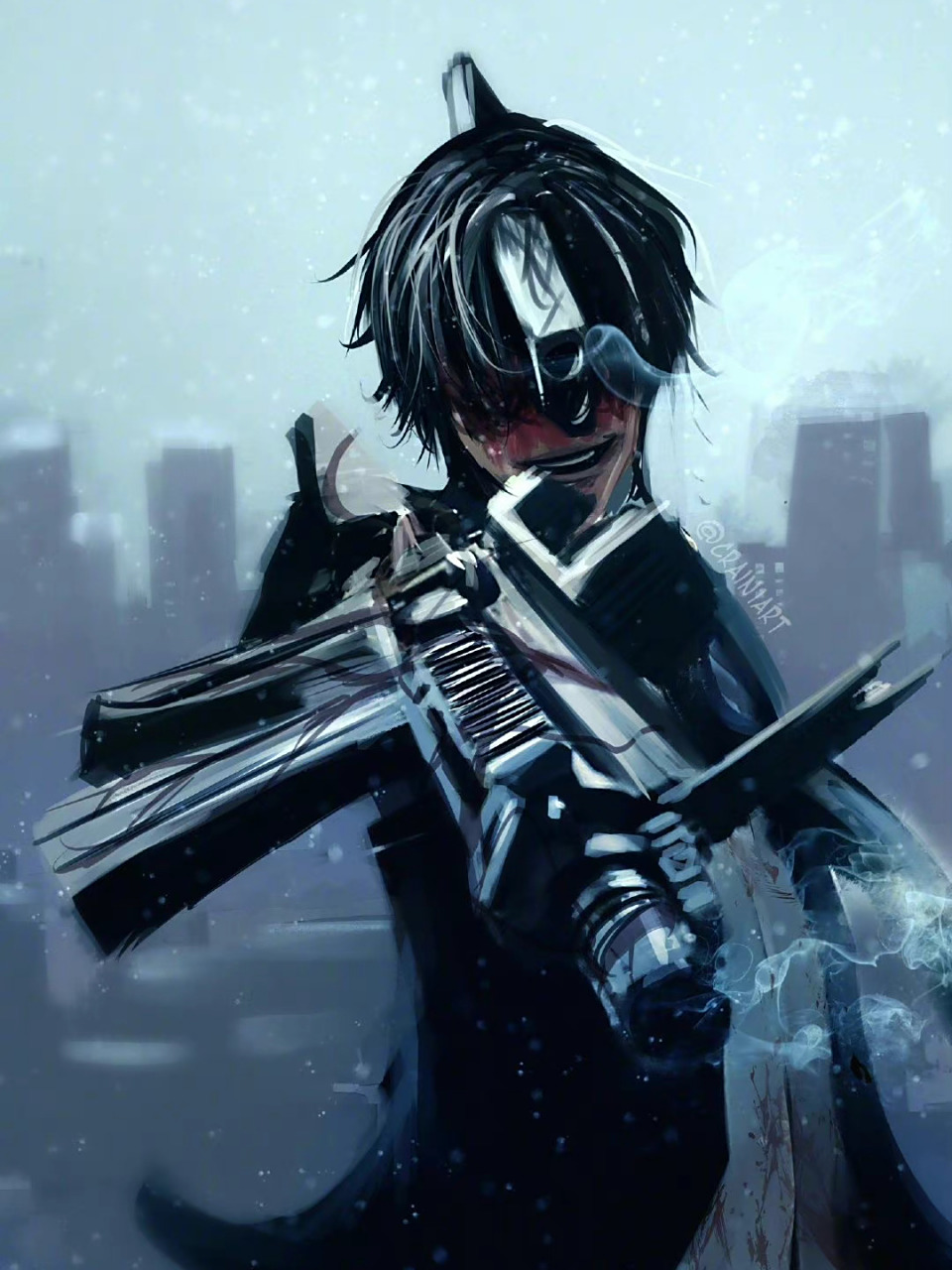 枪之恶魔 #动漫# #电锯人# #枪之恶魔# #早川秋##早川秋i#:crain1art