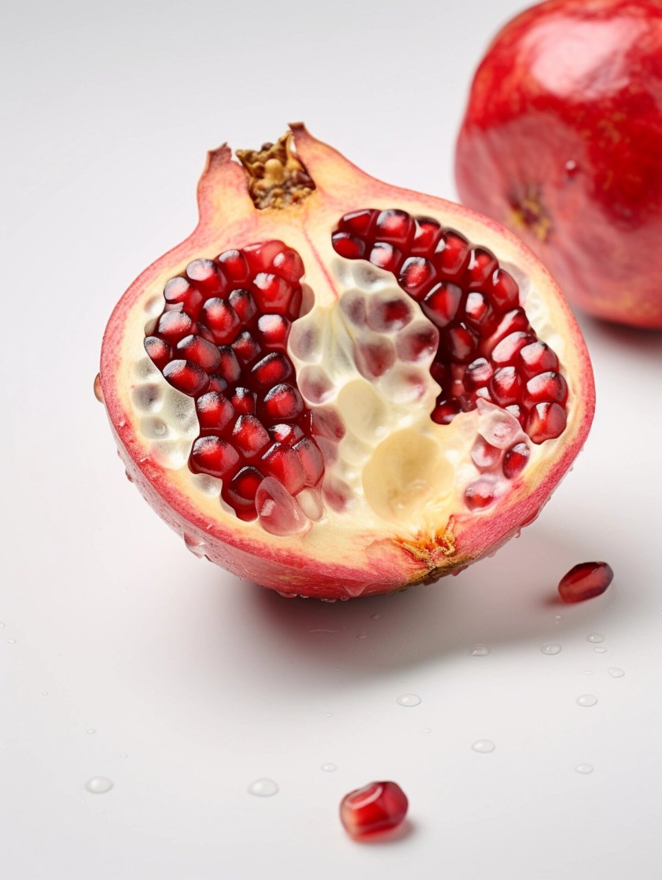 素材白底图石榴掰开的石榴