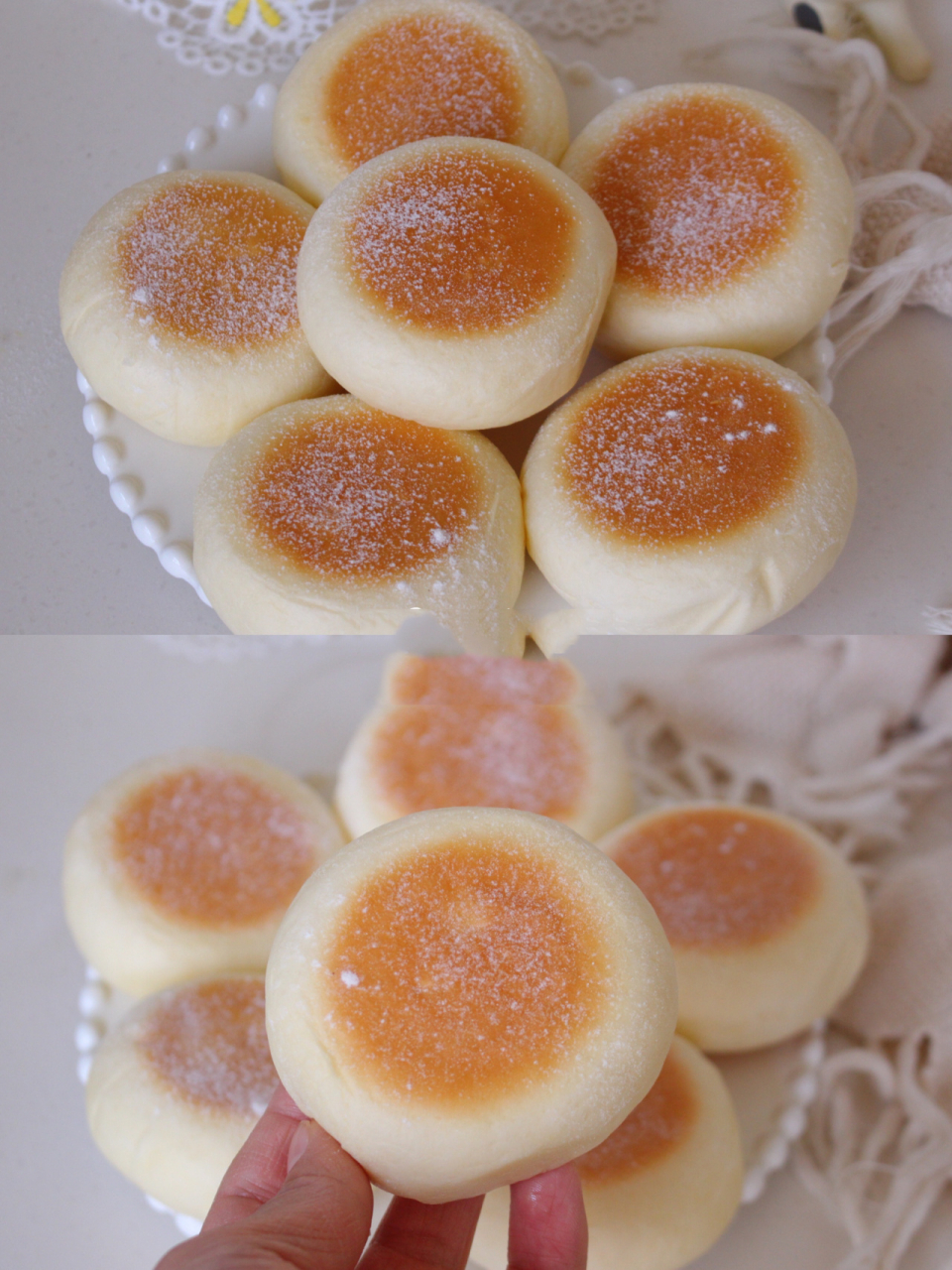 又软又嫩的牛奶饼7515松软香甜～比买的还好 今天分享最近家里