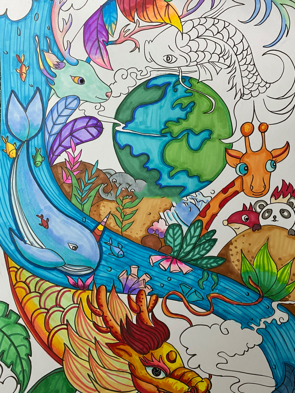 林夕代画——保护环境生态文明主题绘画分享 9315借鉴9215