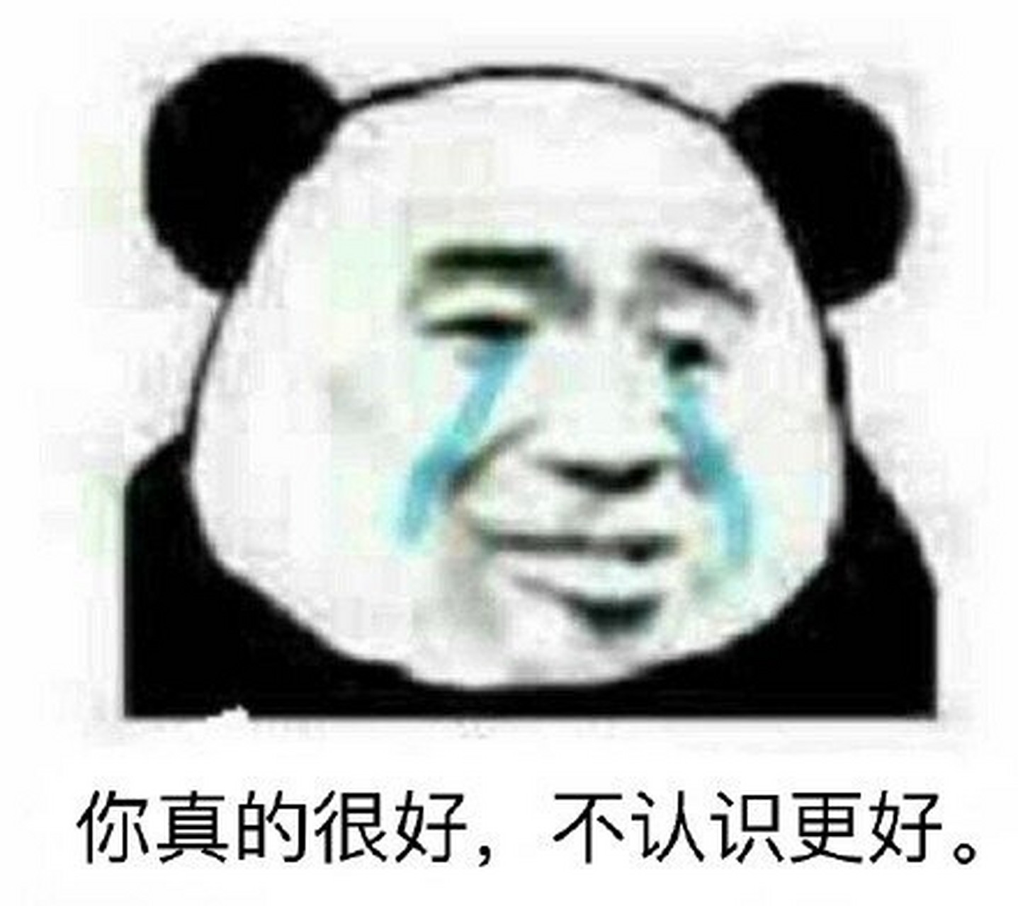超级无奈熊猫头表情包 你真的很好,不认识更好