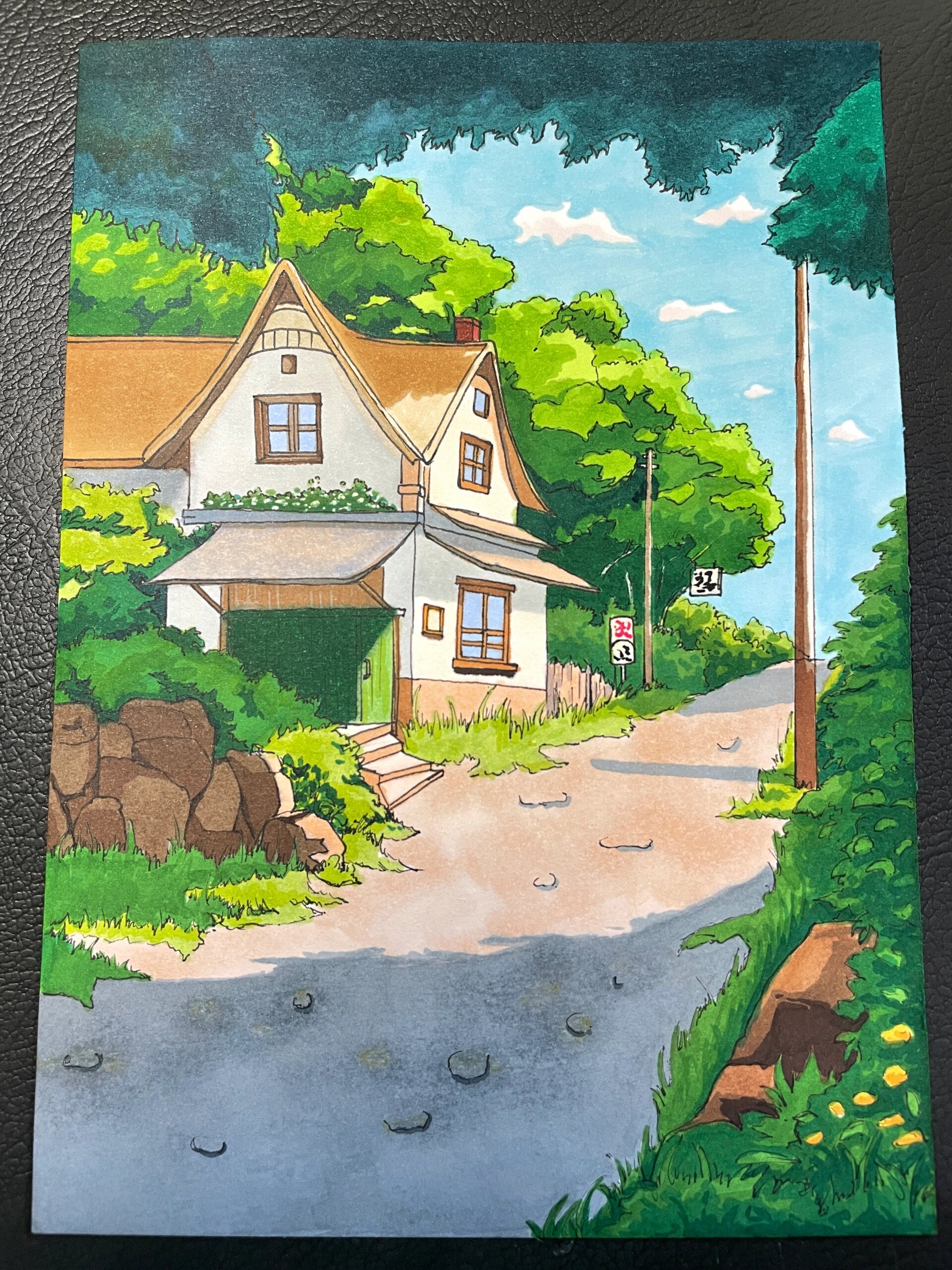 马克笔手绘,风景画