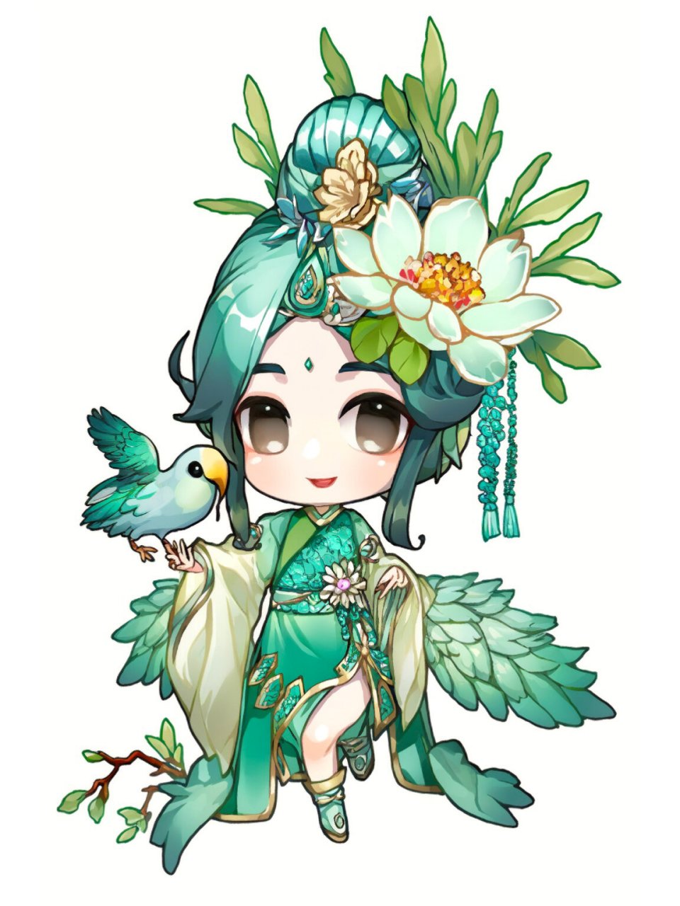 q版二次元古风花仙子