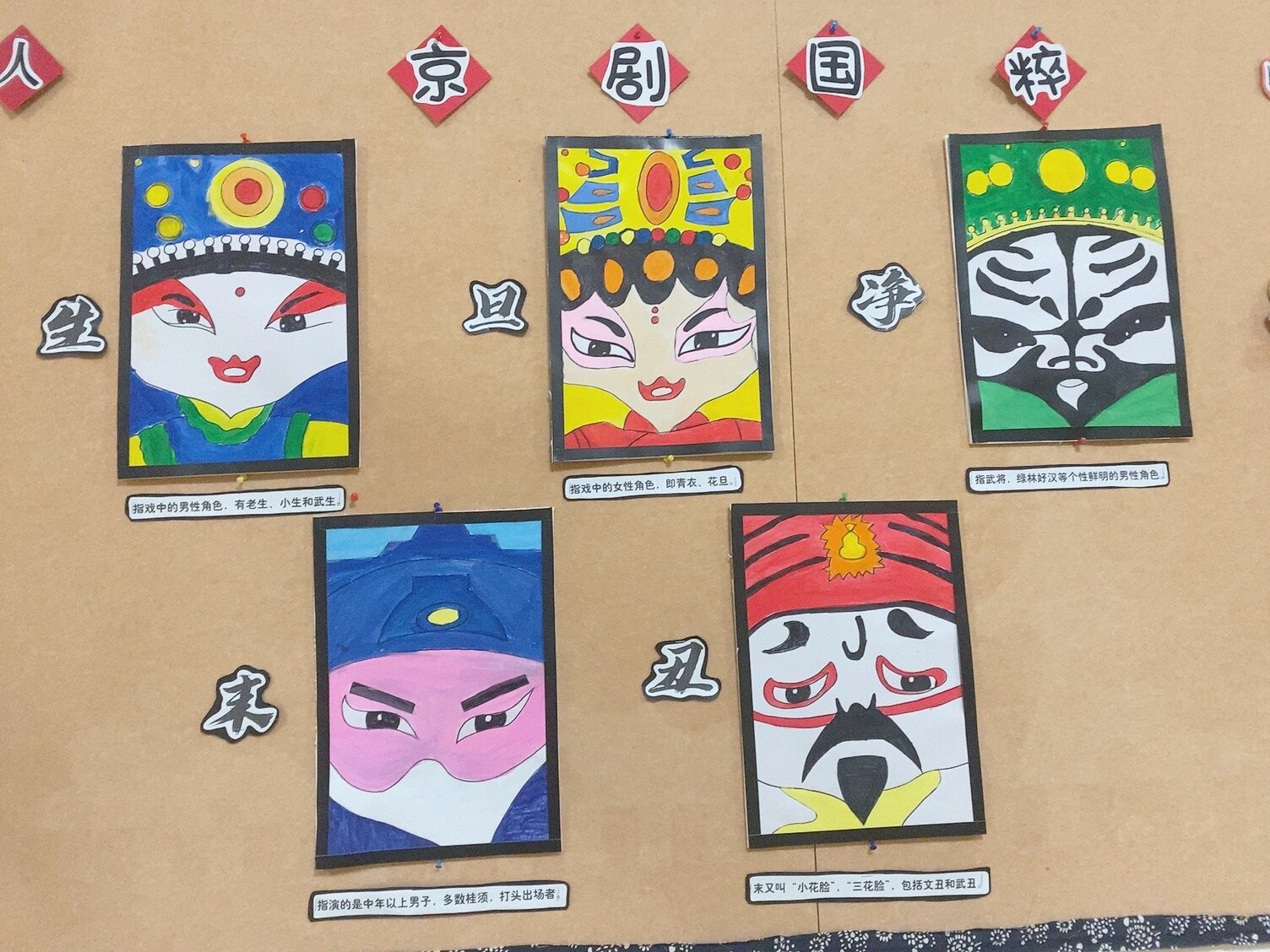 幼儿园中国风环创主题墙 京剧国粹环创墙