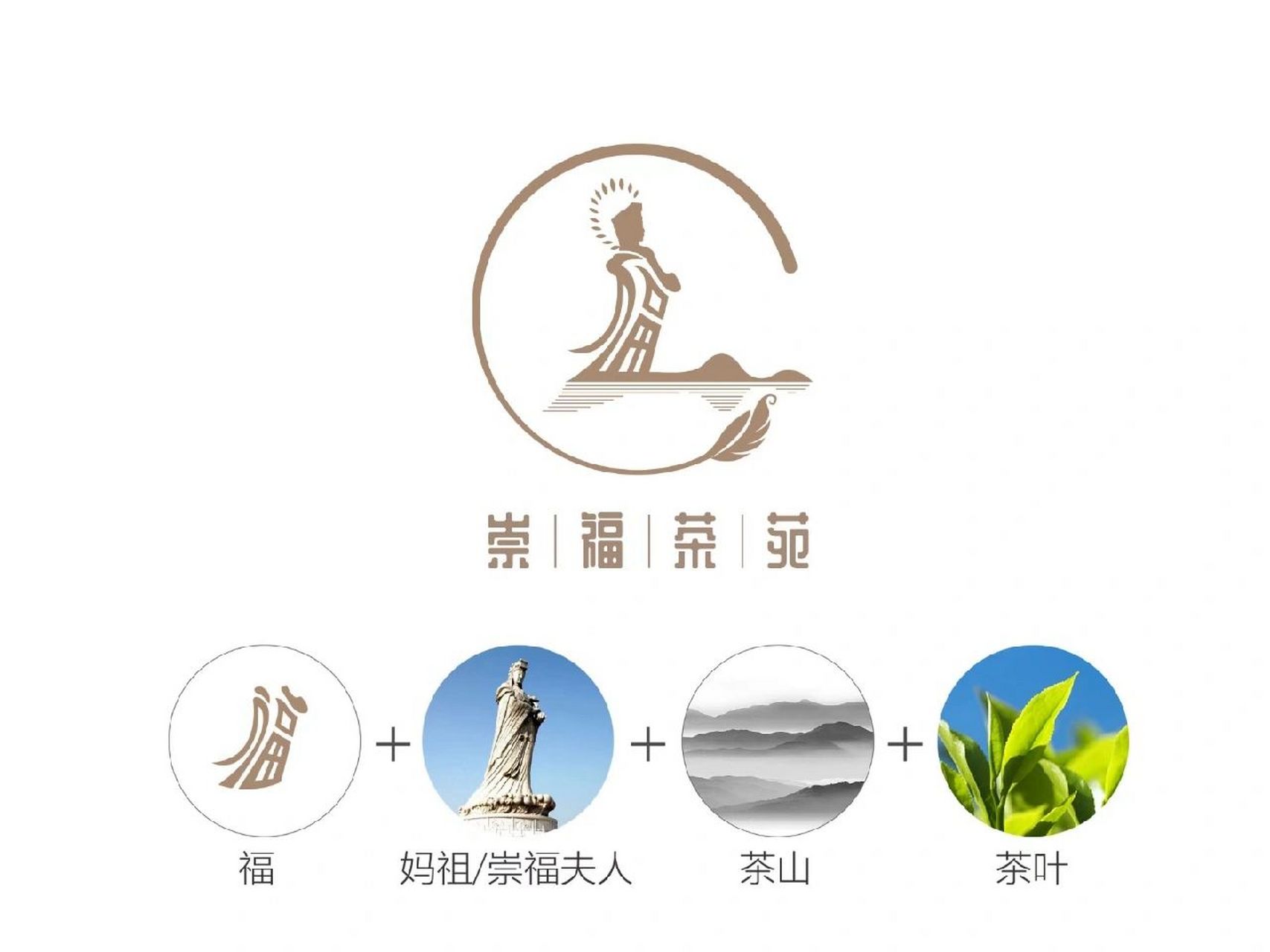 茶叶logo设计,logo设计,商标设计, 为莆田本地一个茶馆【崇福茶苑】