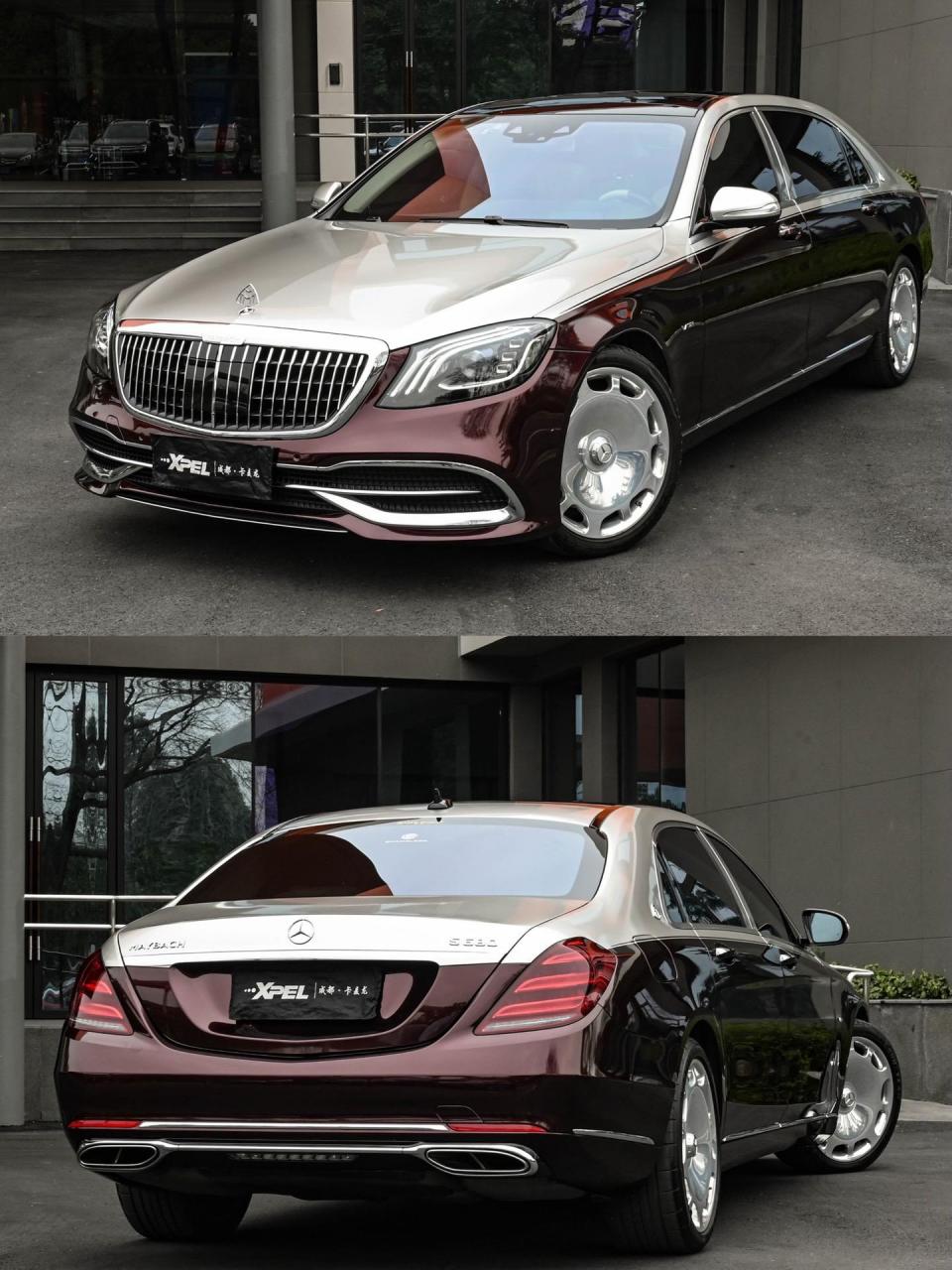 奔驰迈巴赫s680-黑玫瑰77香槟金案例分.