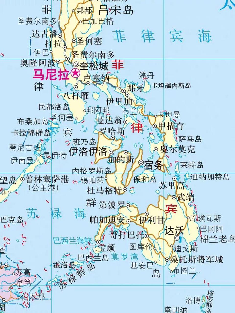 菲律宾岛屿地图图片