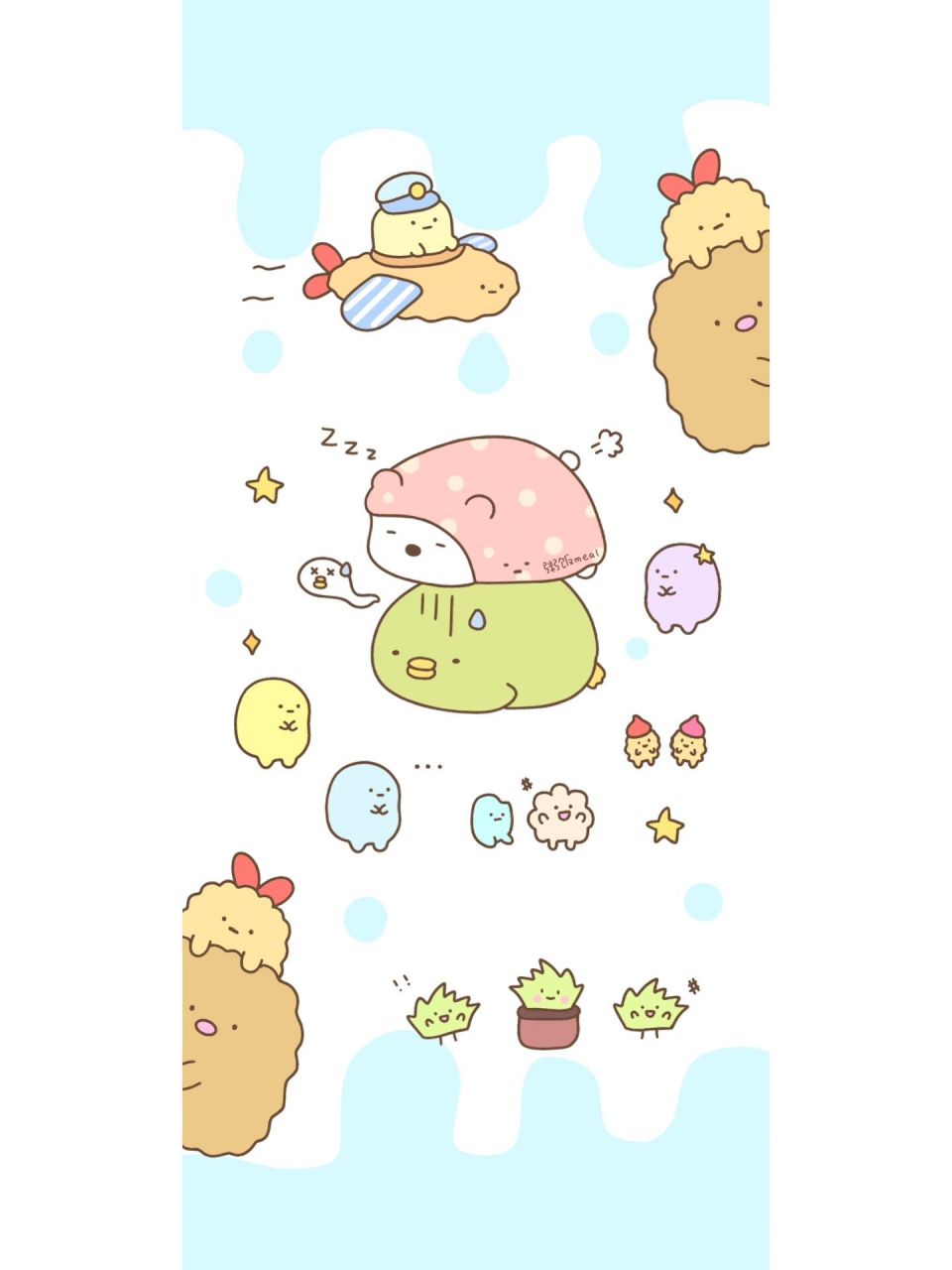 角落生物96 "喂 你真的很重诶 白熊" 画了好多可爱!真的很喜欢!