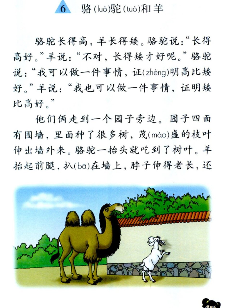 《骆驼和羊》二年级上 习作:从这篇课文里,你们学到了什么?