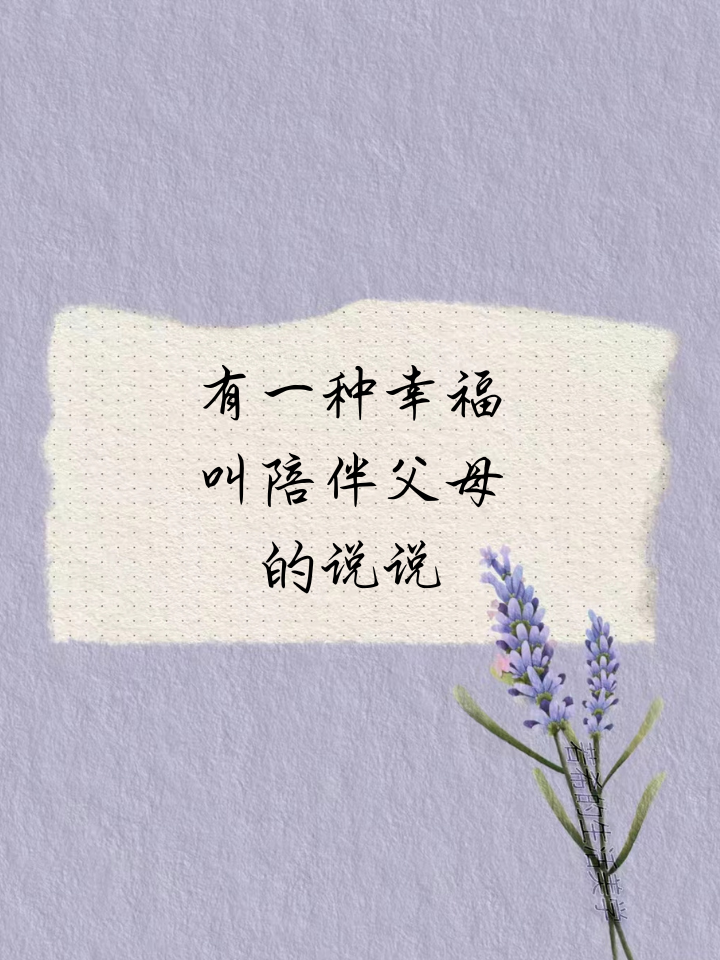 有一种幸福叫陪伴父母的说说