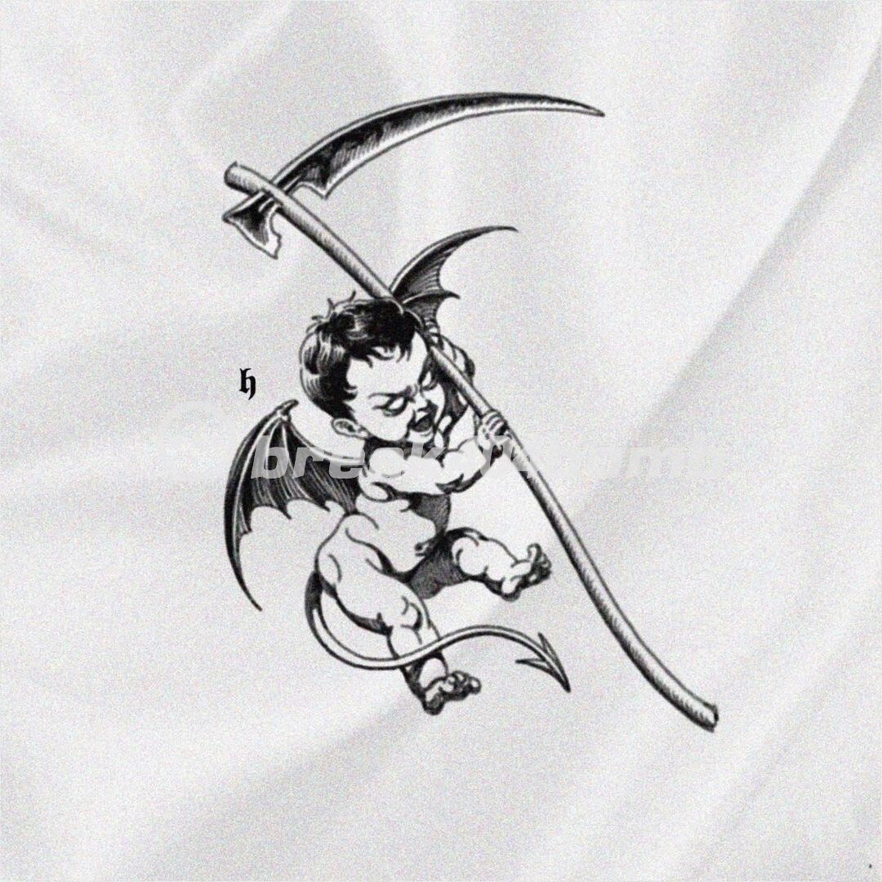 tattoo丨恶天使纹身手稿丨堕落小天使 跟天使一样的是堕落天使,邪恶的