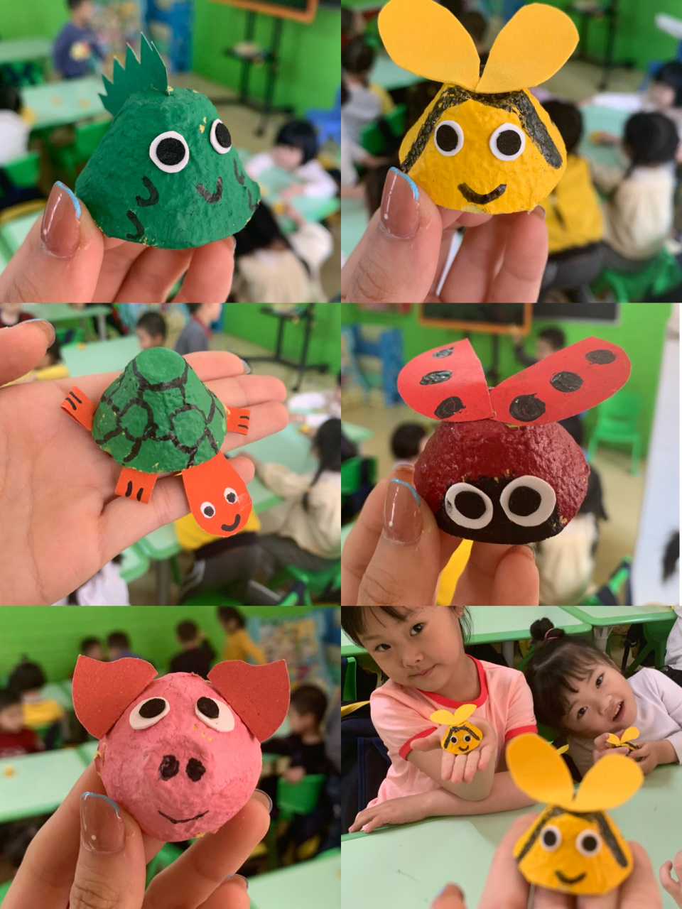 每周创意手工| 鸡蛋托 老师和小朋友们变废为宝,利用鸡蛋托做各种小