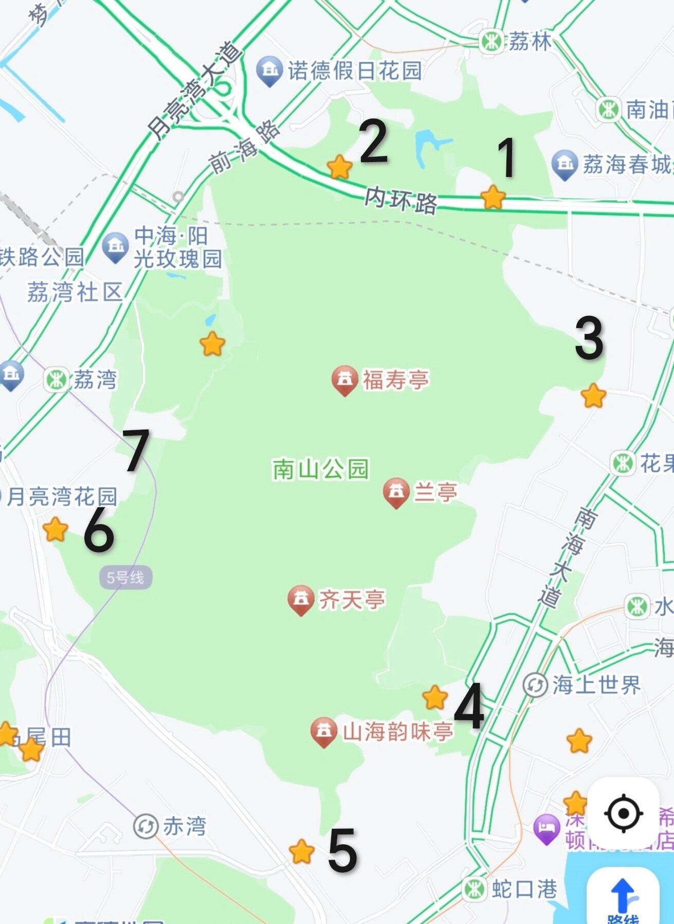 深圳大南山地图图片