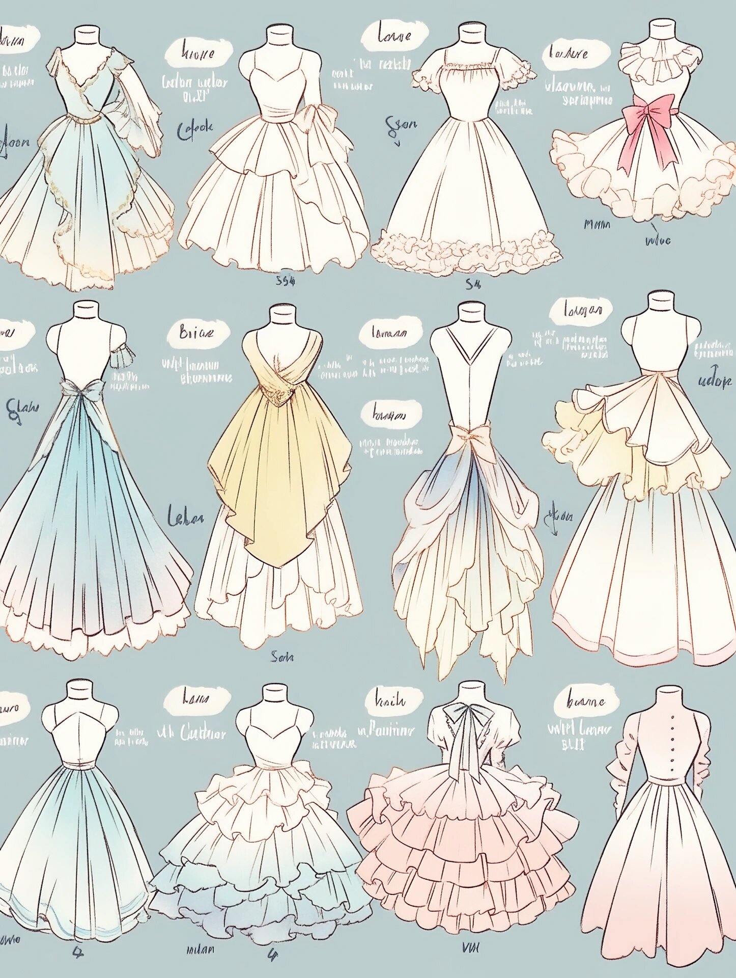 服装设计l连衣裙合集l服装效果图