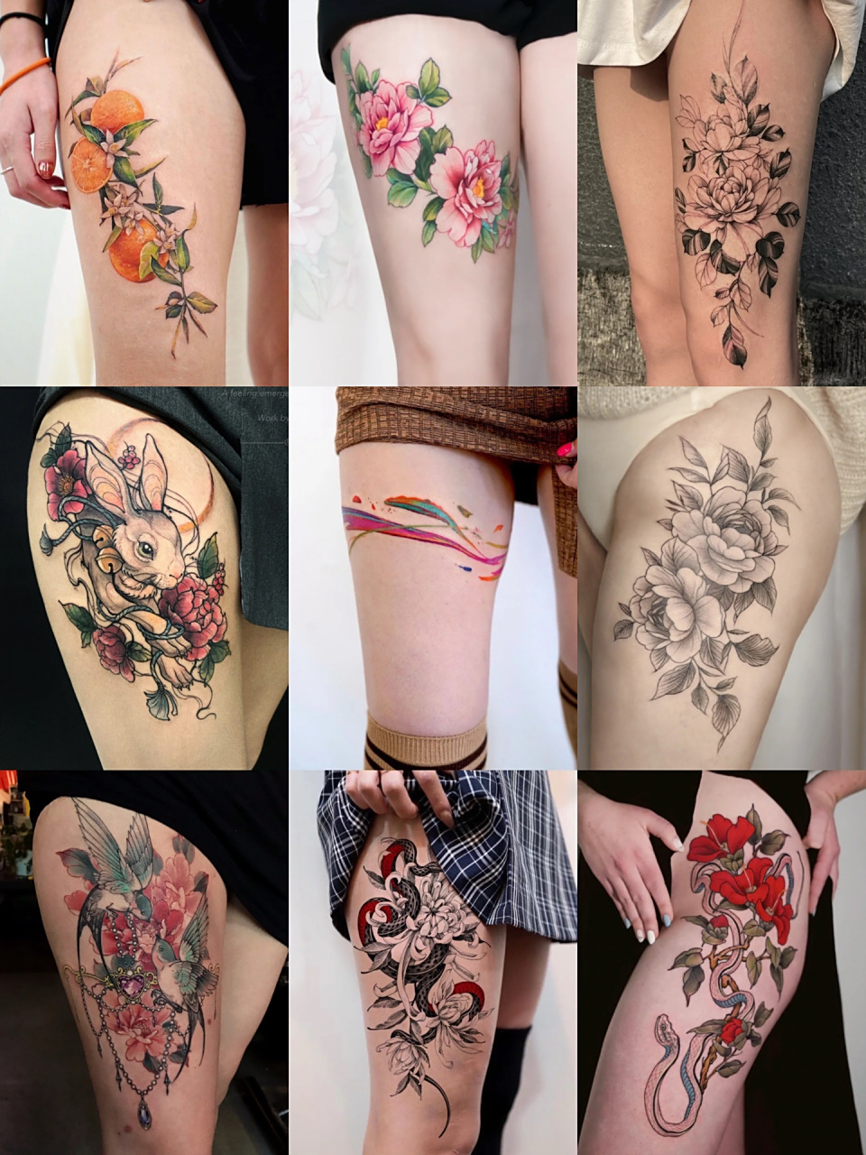 大腿纹身 女生大腿纹身