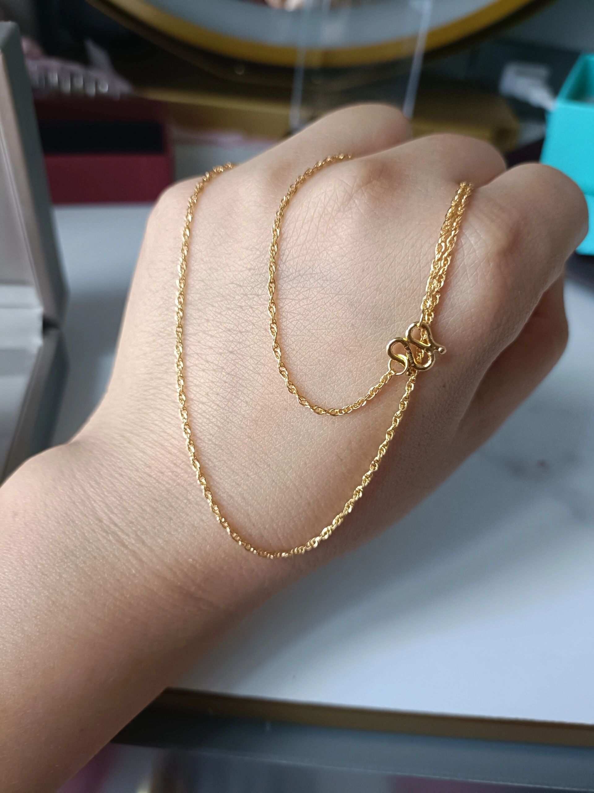 79臻华足金9999绞丝链 克价460,不包不议