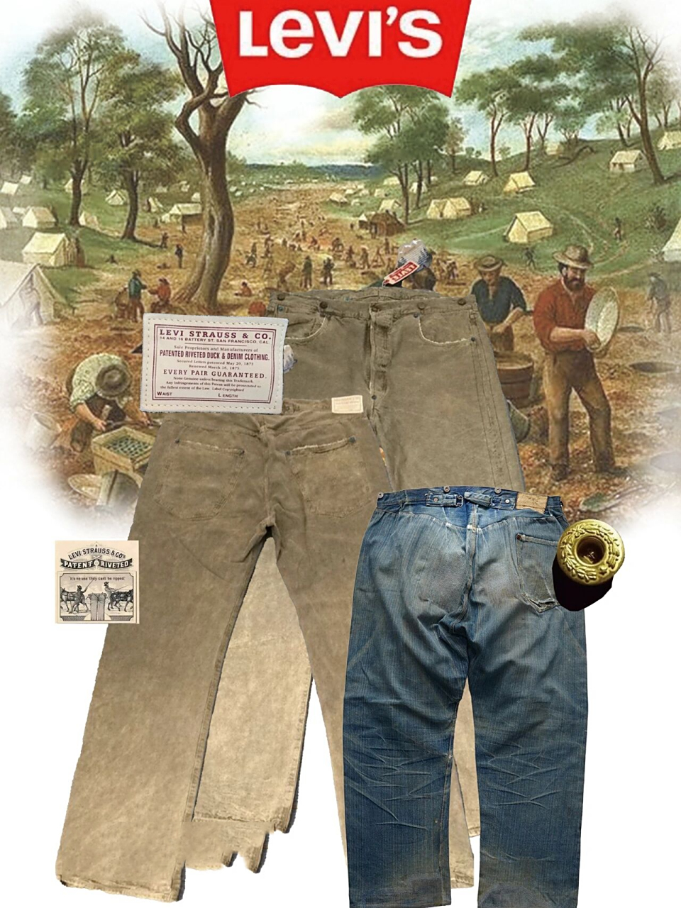 世界上的第一条牛仔裤,起源和发展历史 牛仔裤的起源及发展历史 1829