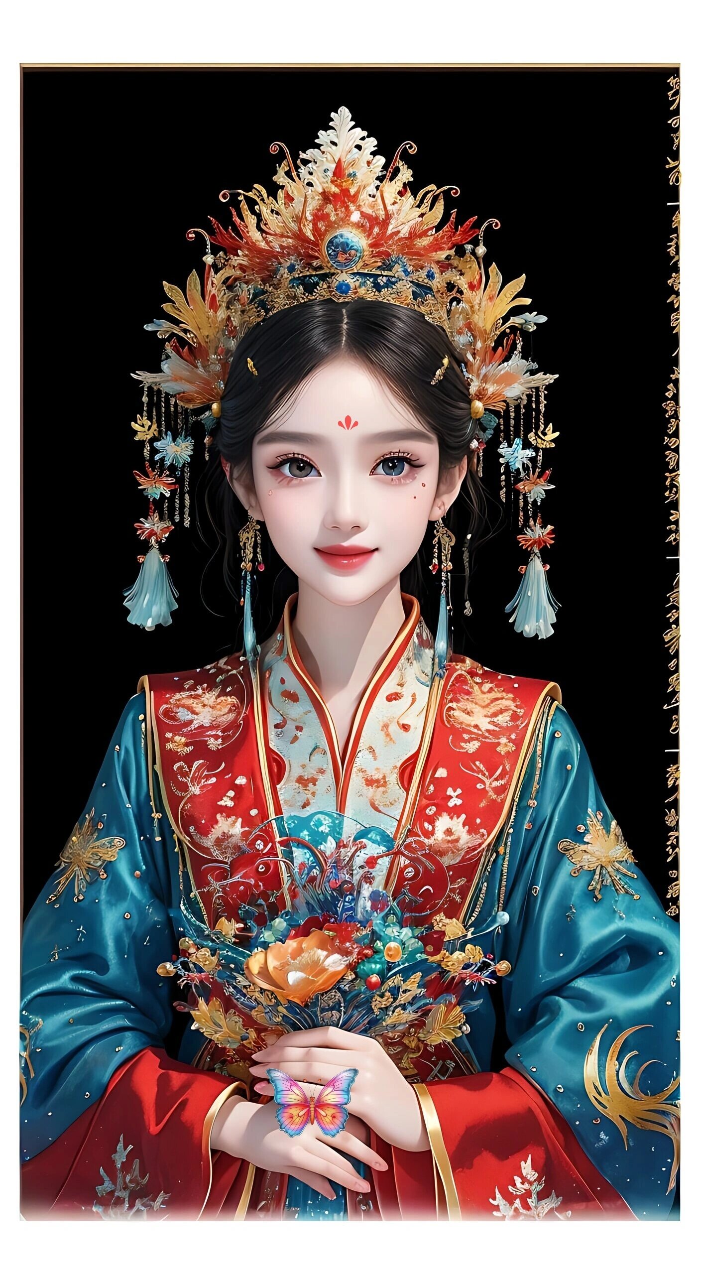 古风少女‖凤冠霞帔‖手机壁纸
