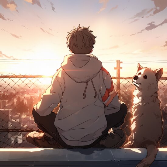 头像一个男的和狗的背影啥意思