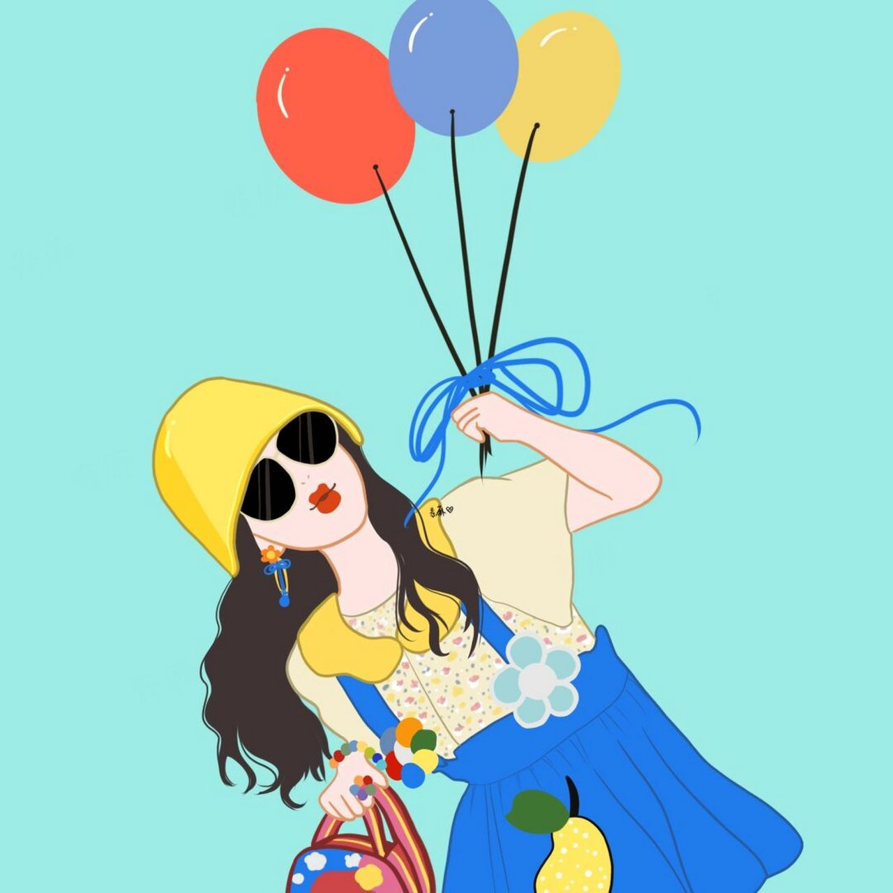 插画 | 头像 | 人间于此,欢喜是你 图片可做个人头像,个人壁纸 禁止