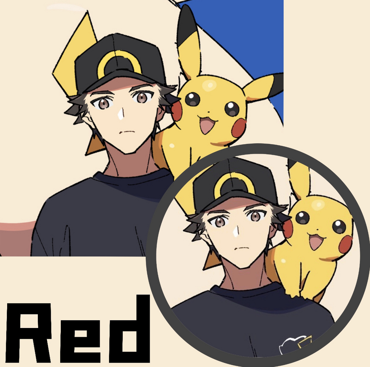 宝可梦头像篇 最强训练家 赤 red 赤爷 作为初代的主角 也作为传说