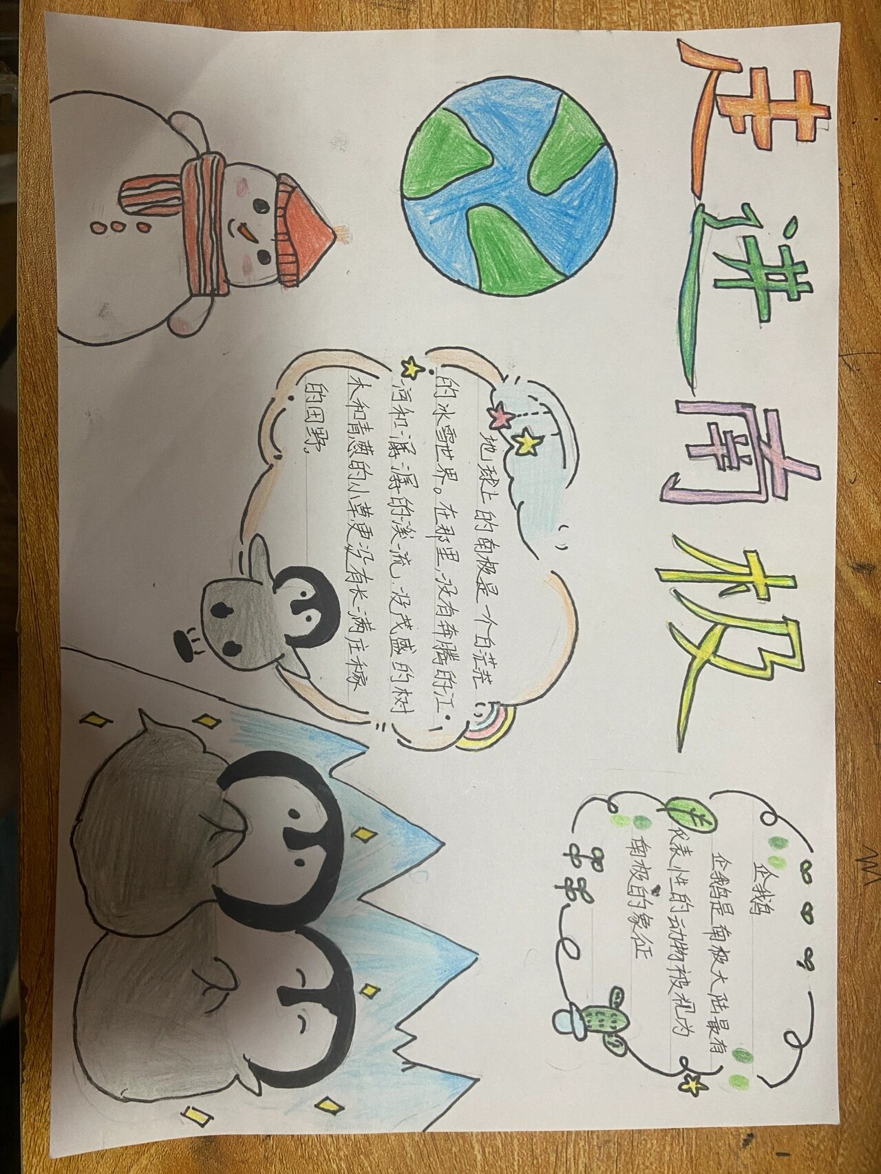 走进南极手抄报