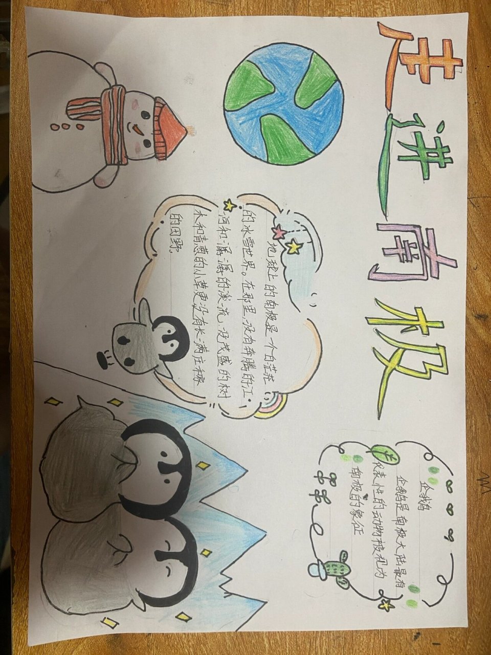 走进南极手抄报