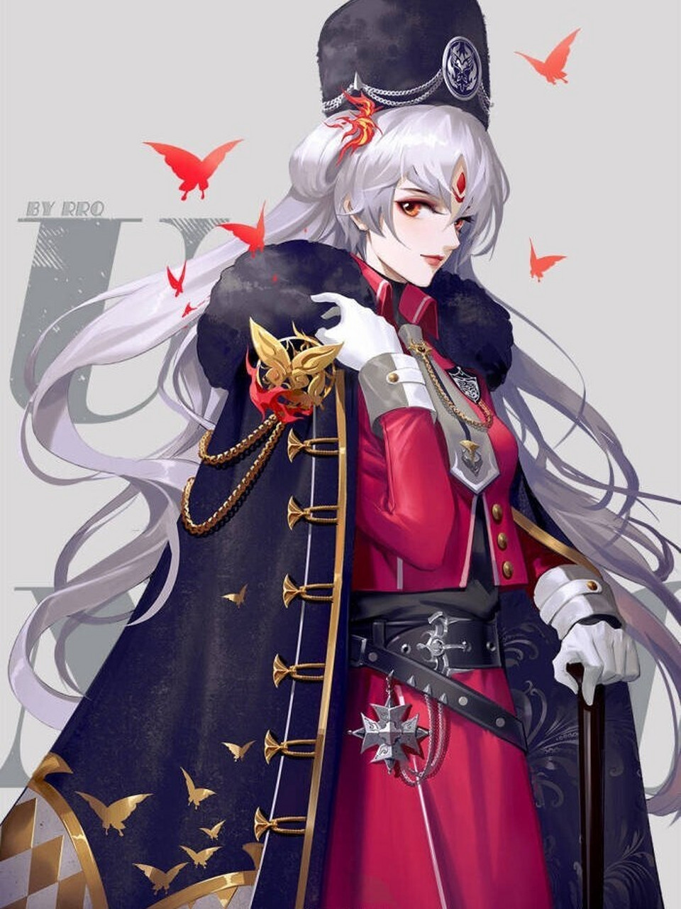 第339期92帅气军装系女生头像92 插画师:若若秋