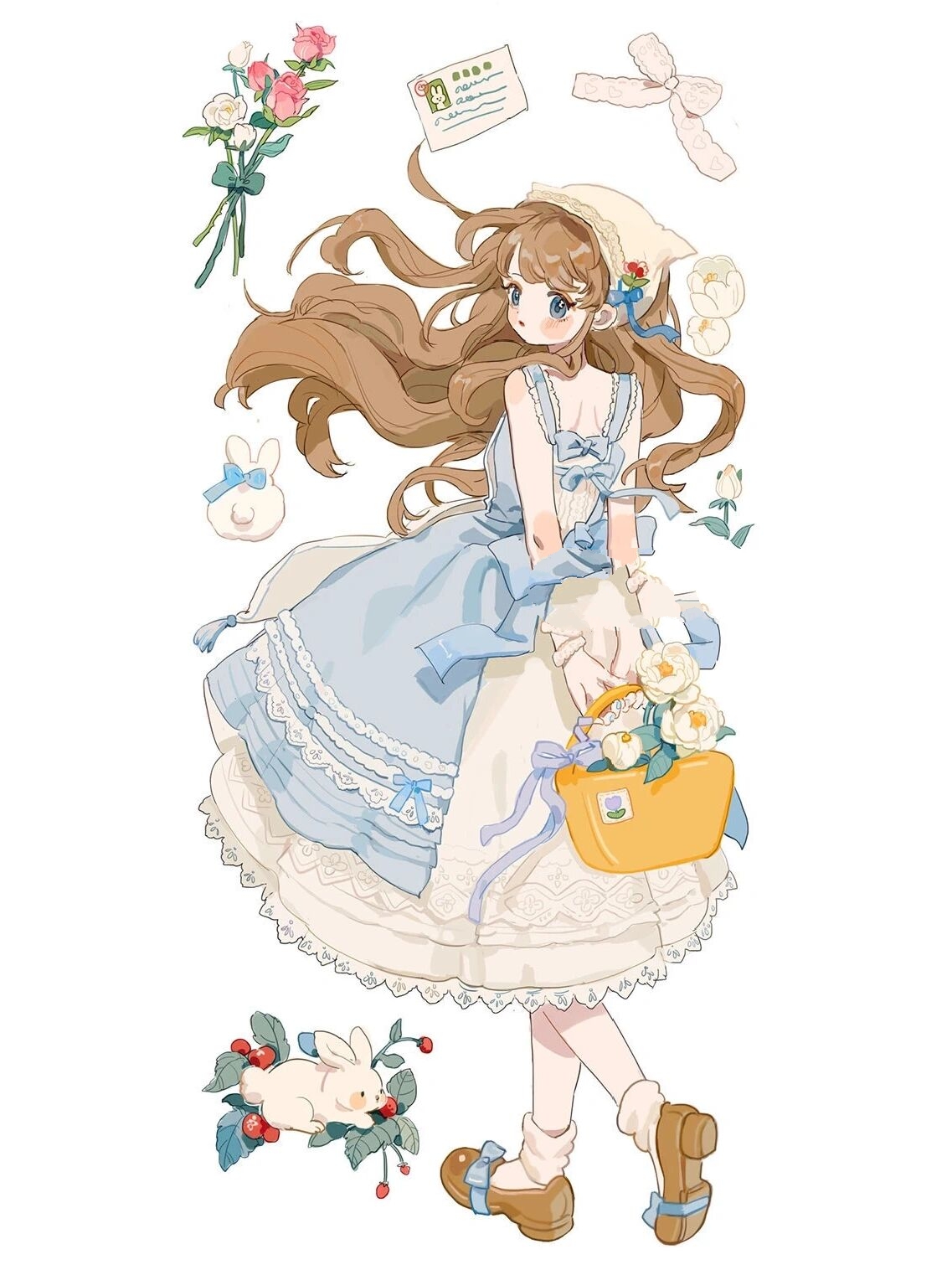 可爱动漫人物,全身像 临摹素材