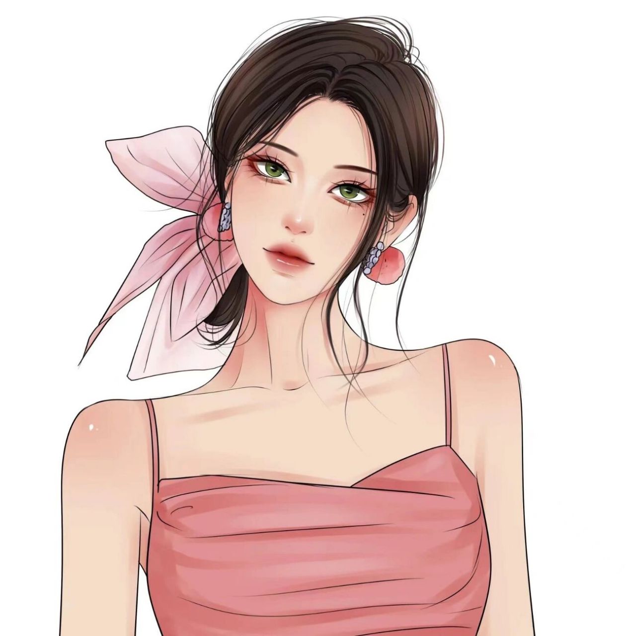 手绘画一个自信好看时尚的女生动漫头像 日常画画分享  分享一组自信