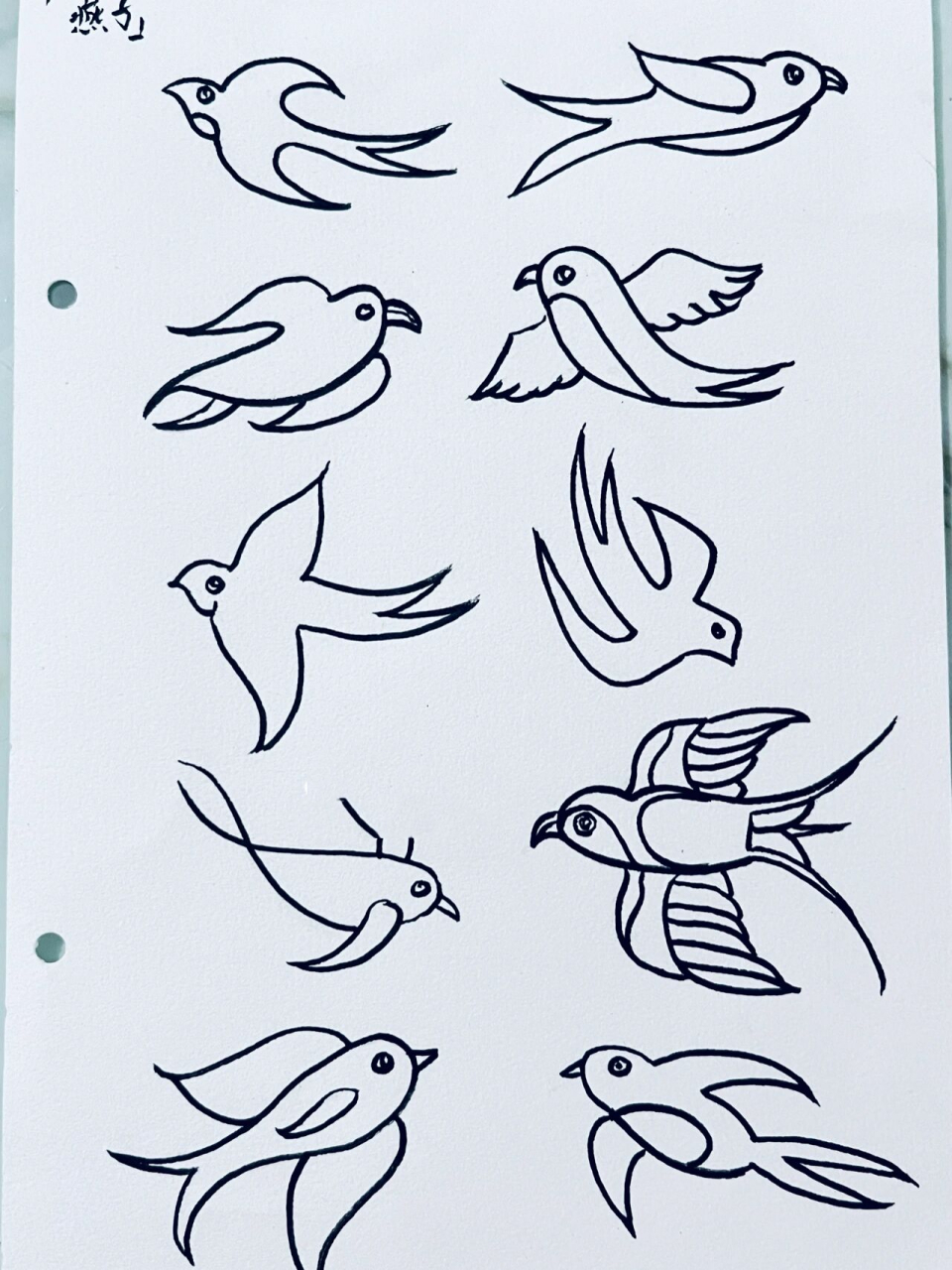 简笔画「燕子」9797