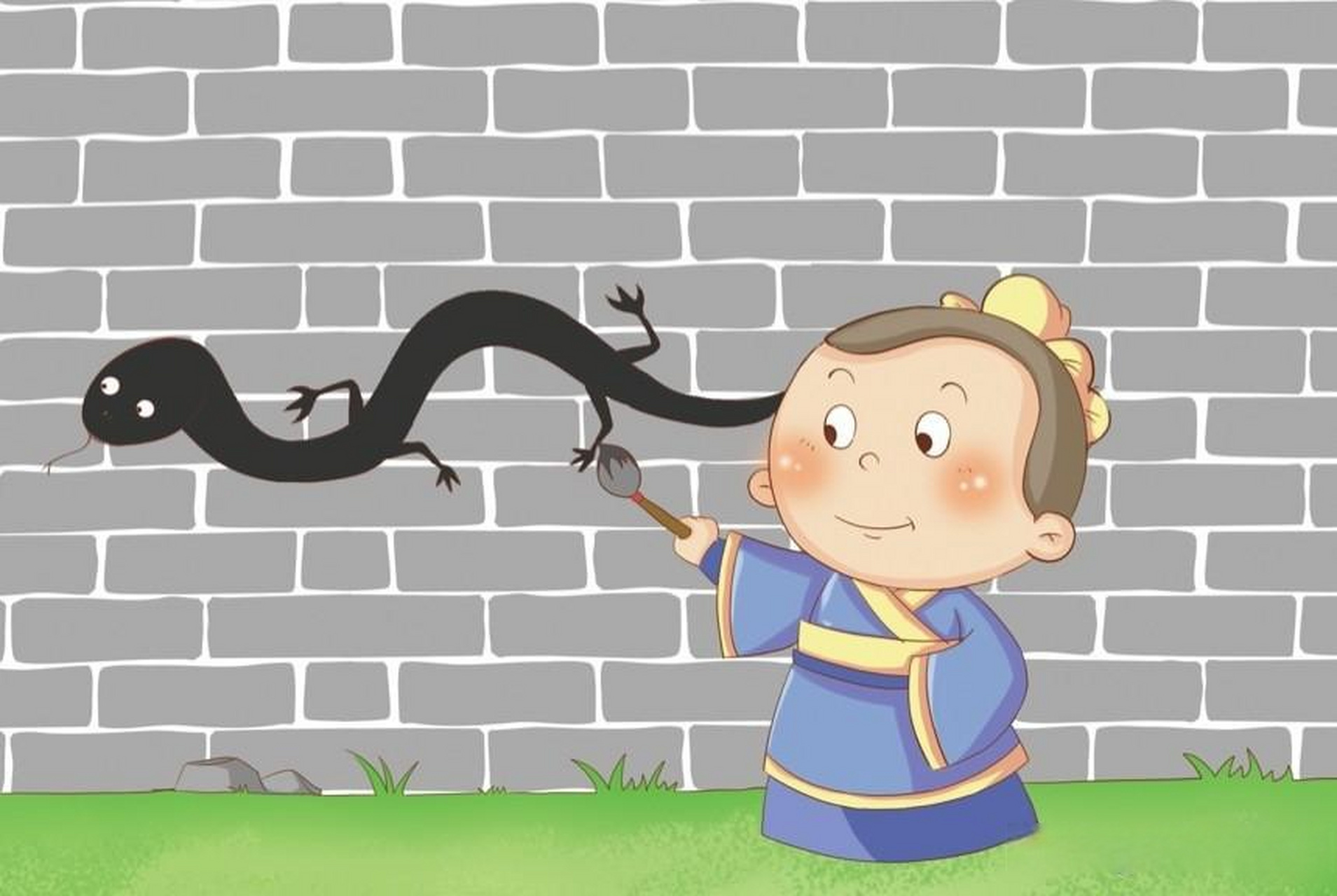 每日学习分享《中国成语故事》一则今天的故事是关于"画蛇添足".