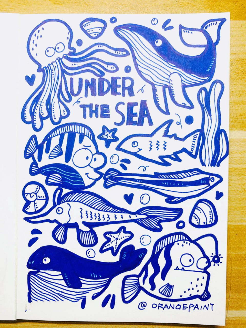 零基础手绘|海底世界|简笔画|涂鸦|手帐 海底两万里,会是一个什么样子