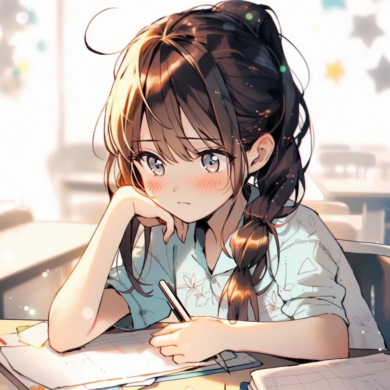 写作业~男头女头