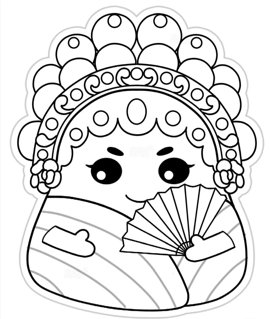 端午节简笔画扇子 端午节绘画