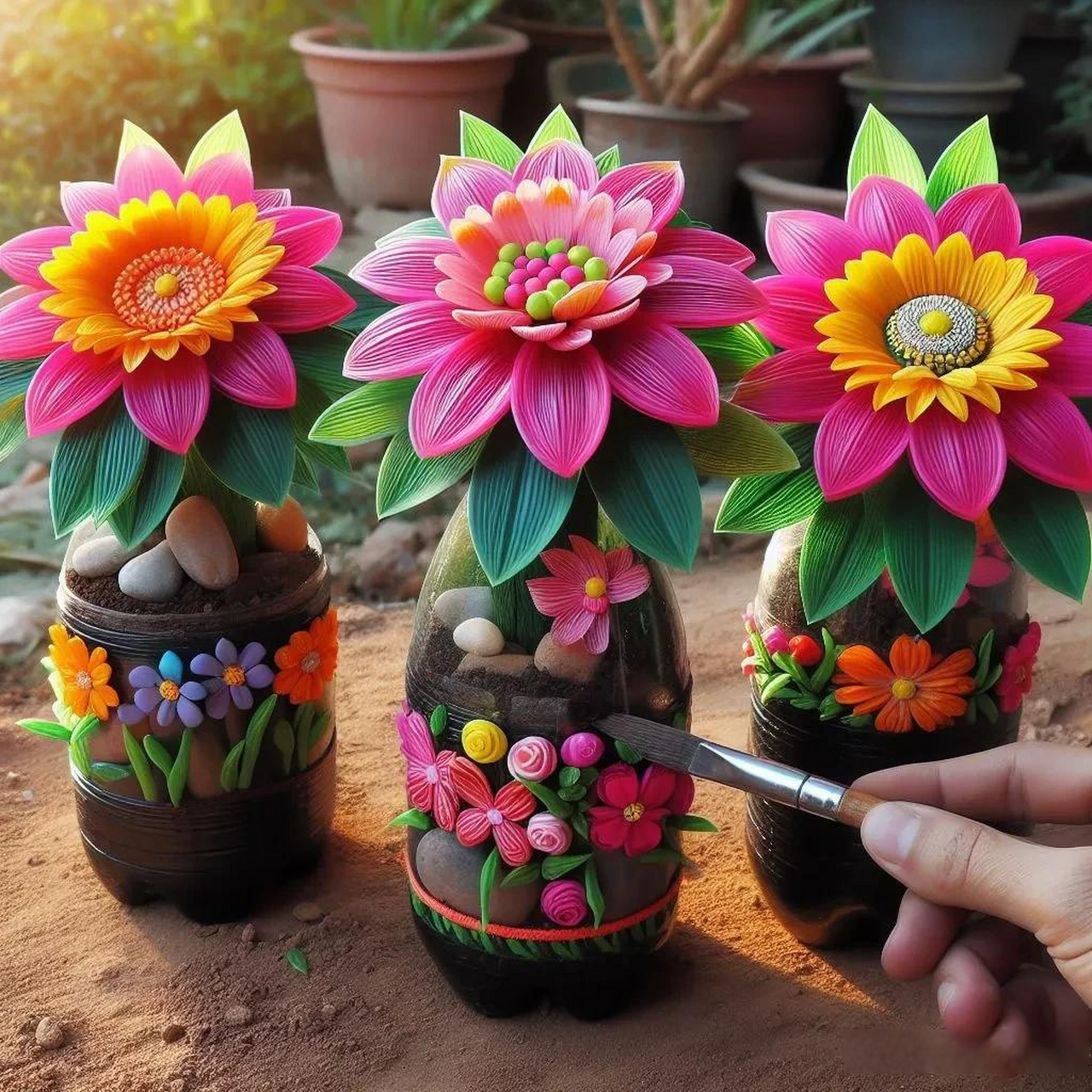 教你如何用旧塑料瓶变废为宝,打造个性花盆  导语:塑料瓶是我们日常