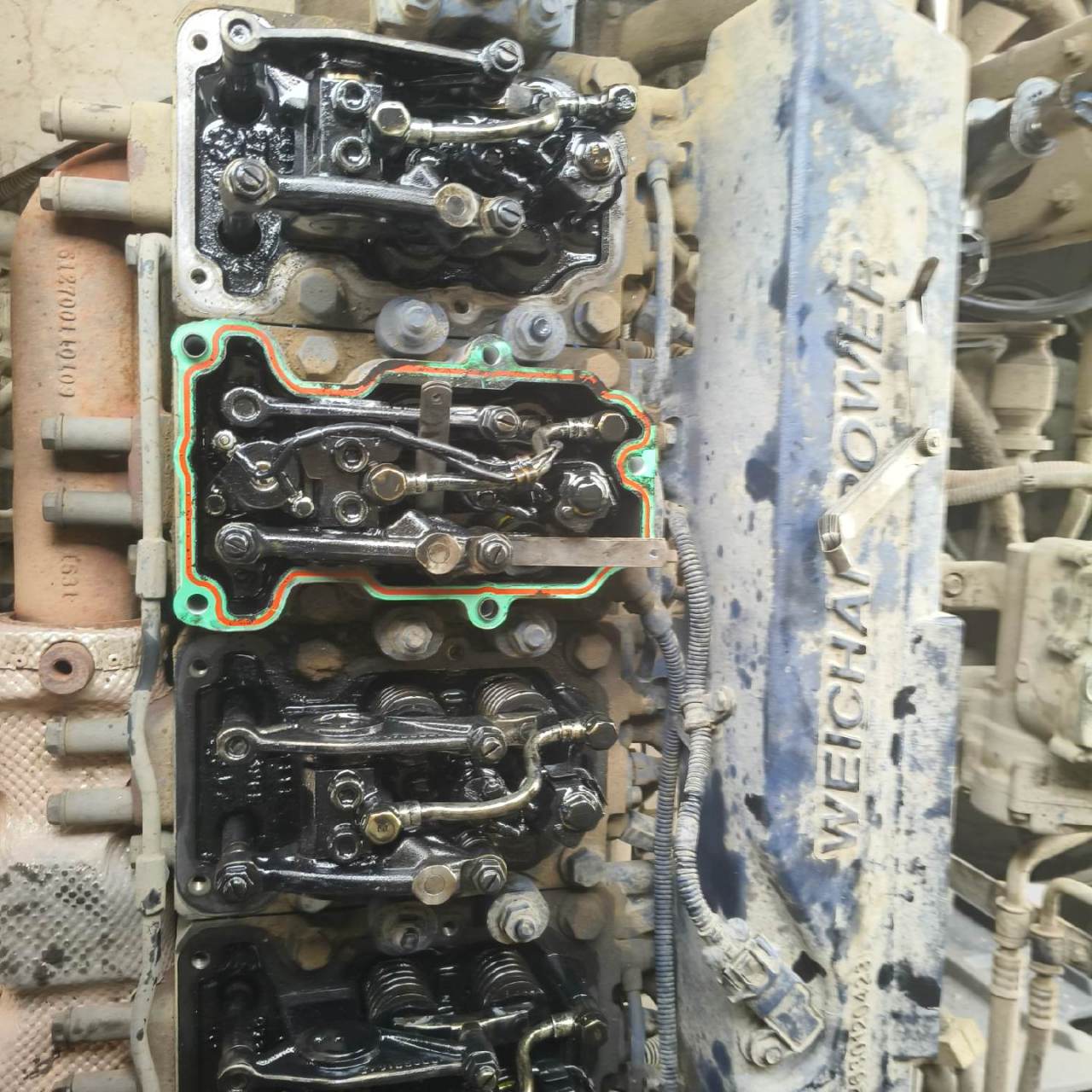 潍柴wp13,500马力调整气门间隙干完美