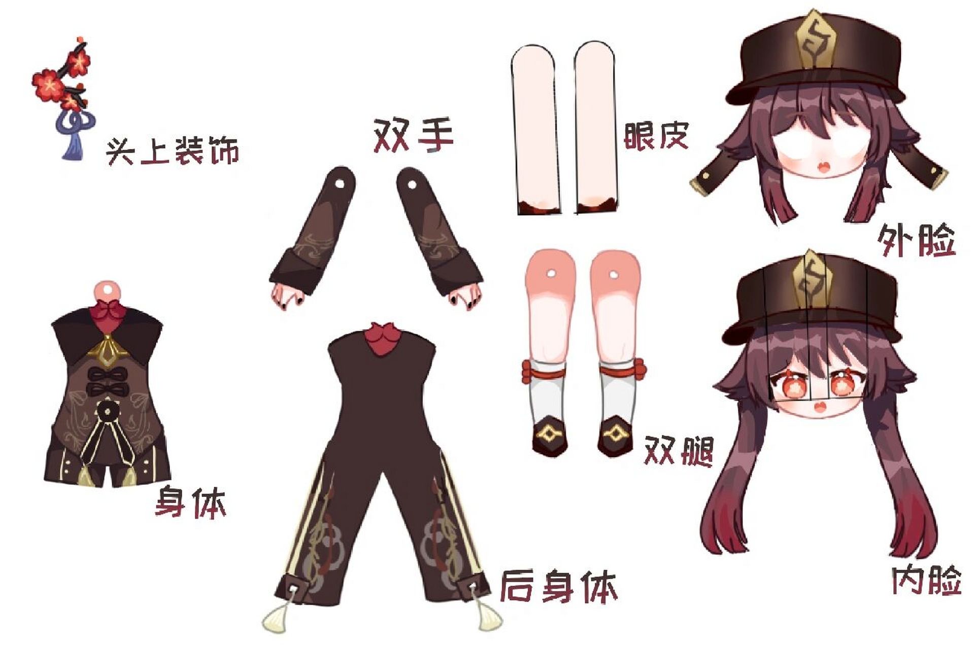 胡桃的纸片人! 嘿嘿,来更新了,这次画了胡桃,有水印的话私信我!