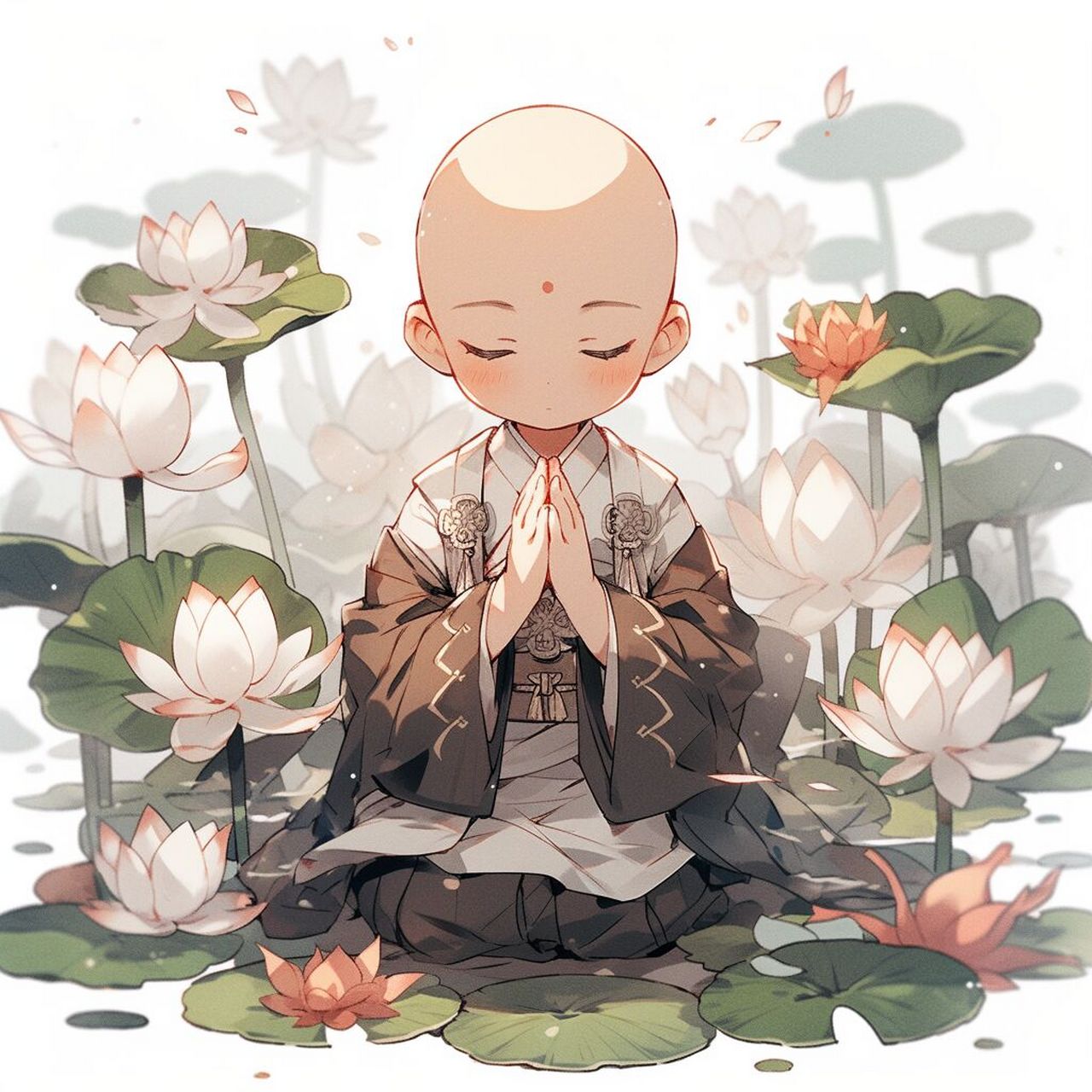 微信头像,坐禅莲花,享受宁静与和谐 这个微信头像集合带给你一片宁静