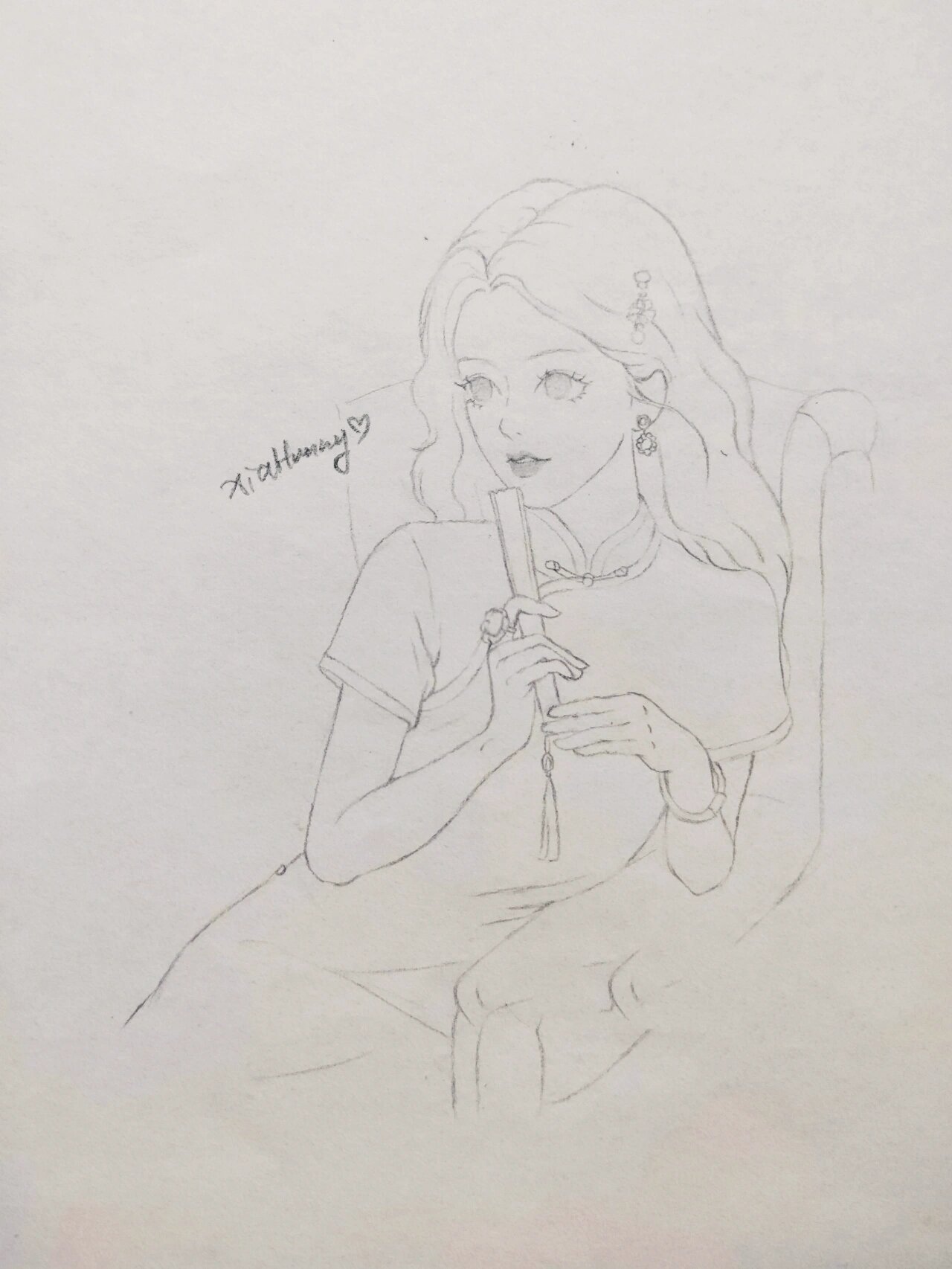 初心插画画白鹿(初心简笔画图片)