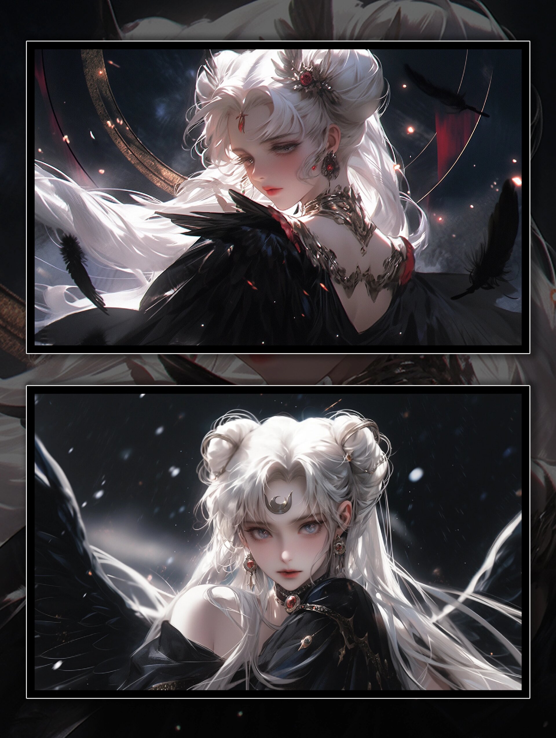 动漫.电脑壁纸~黑天使|暗黑系