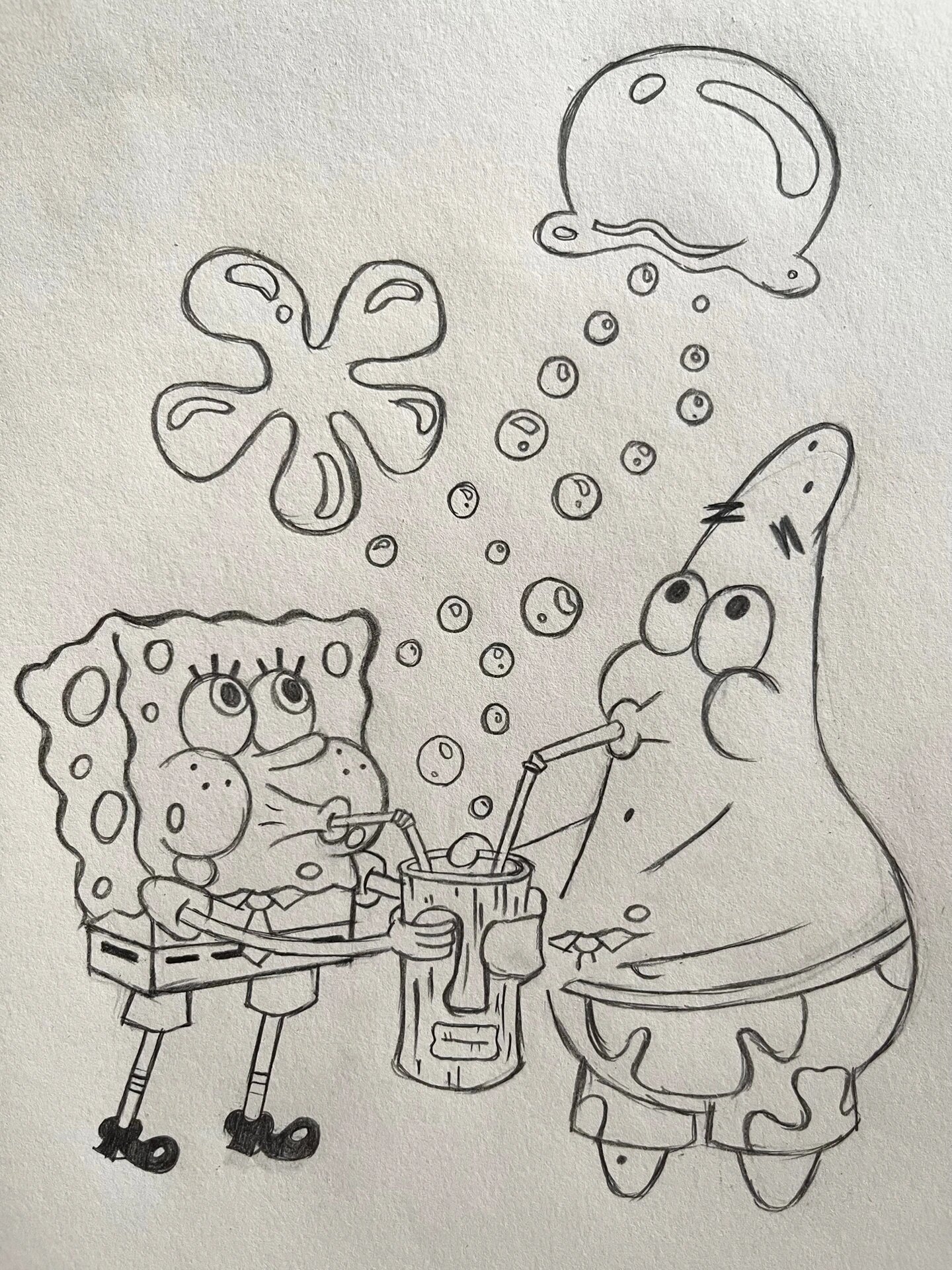 海绵宝宝派大星简笔画